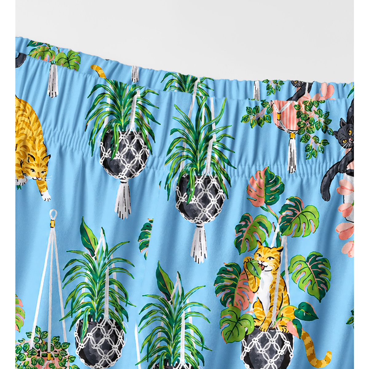 Cats & Hanging Houseplants Long Sleeves Pajama Sets
