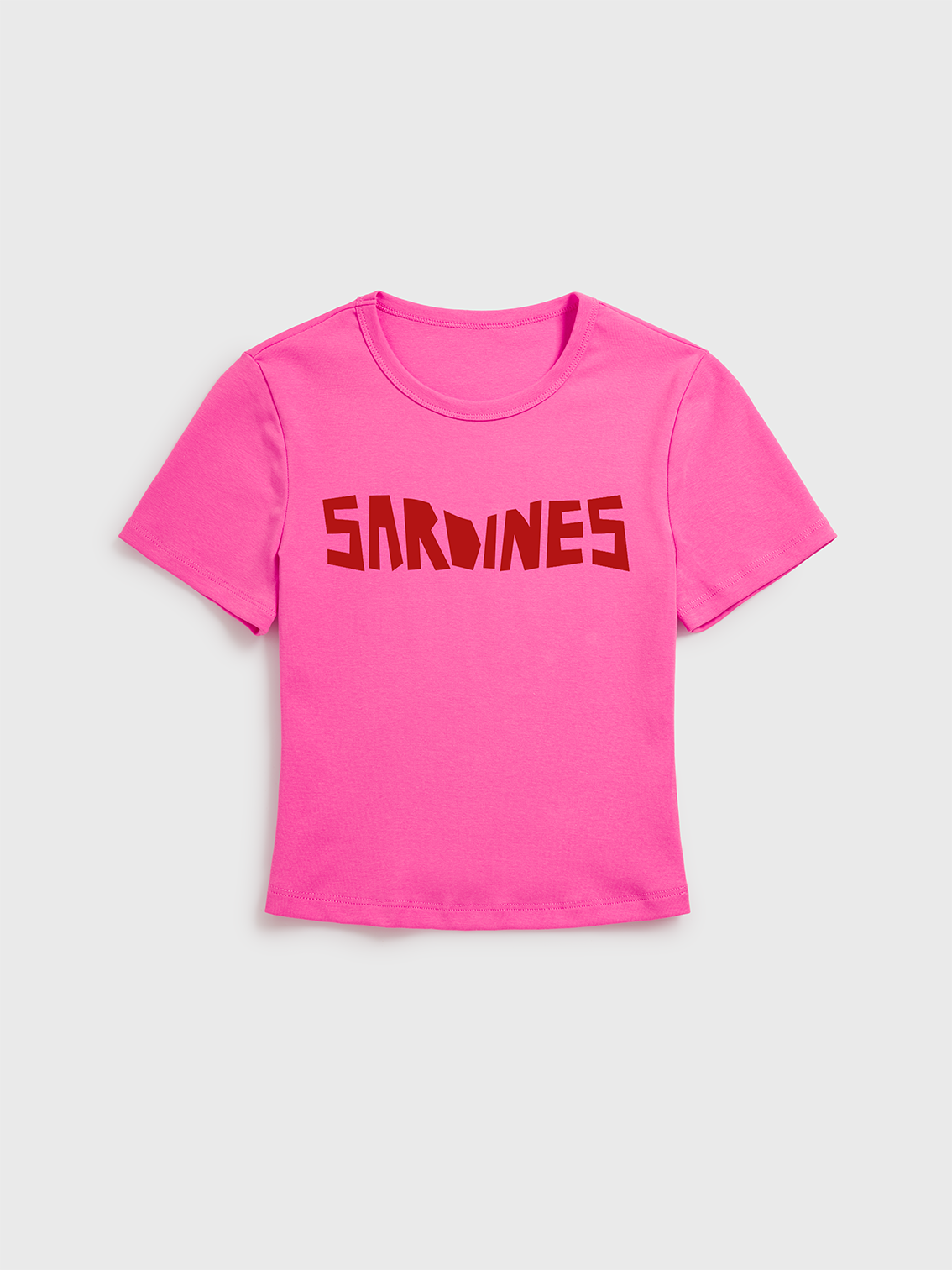Blue Sardine & Fresh Print Crew Neck Cotton Tee