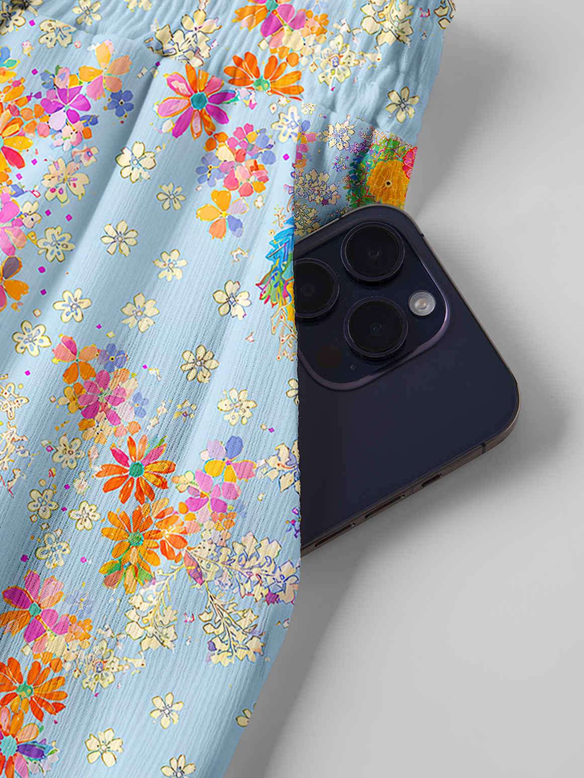 Sky Garden Blossoms Pants For Women With Pockets