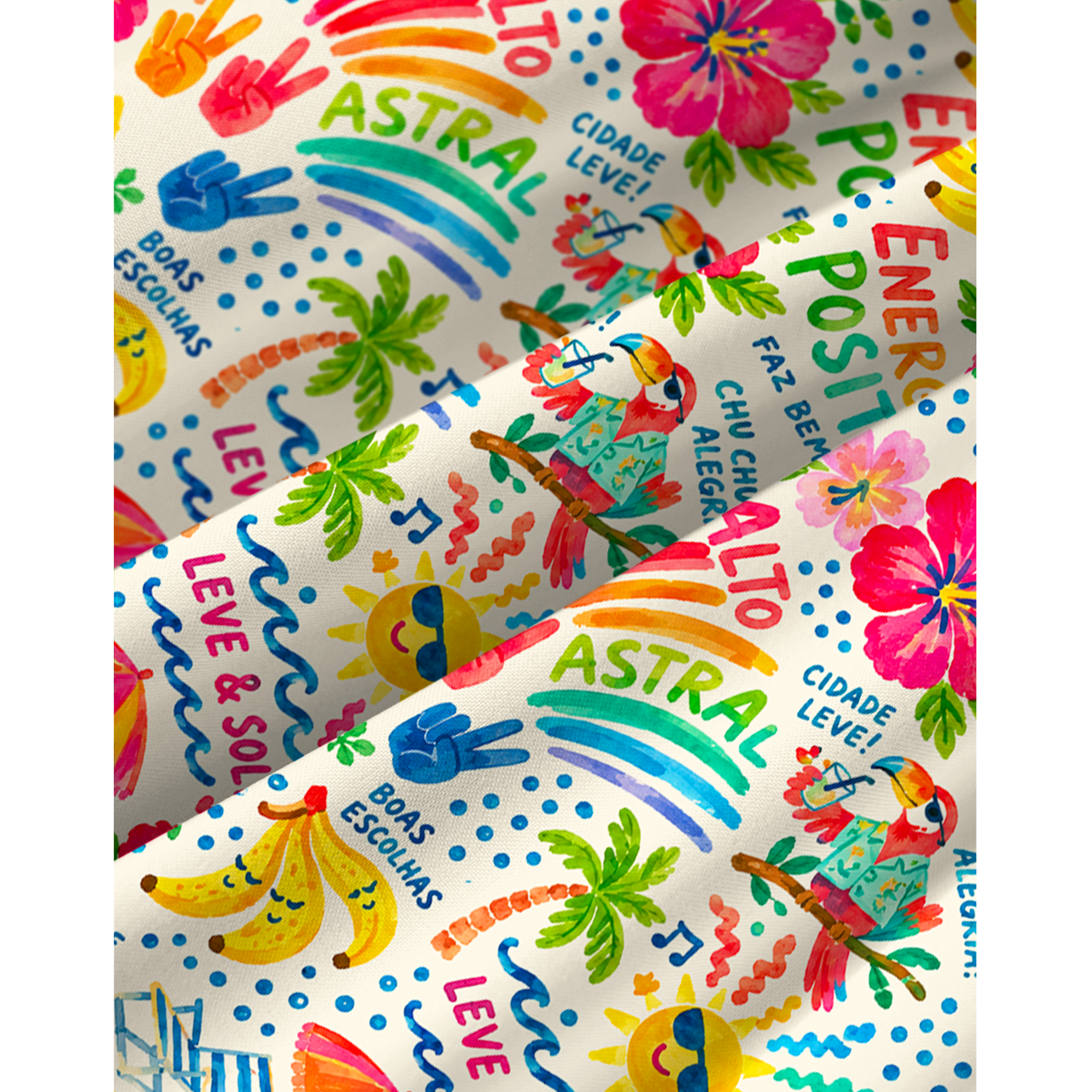 Rainbow Escape Print Spaghetti Strap Mini Dress