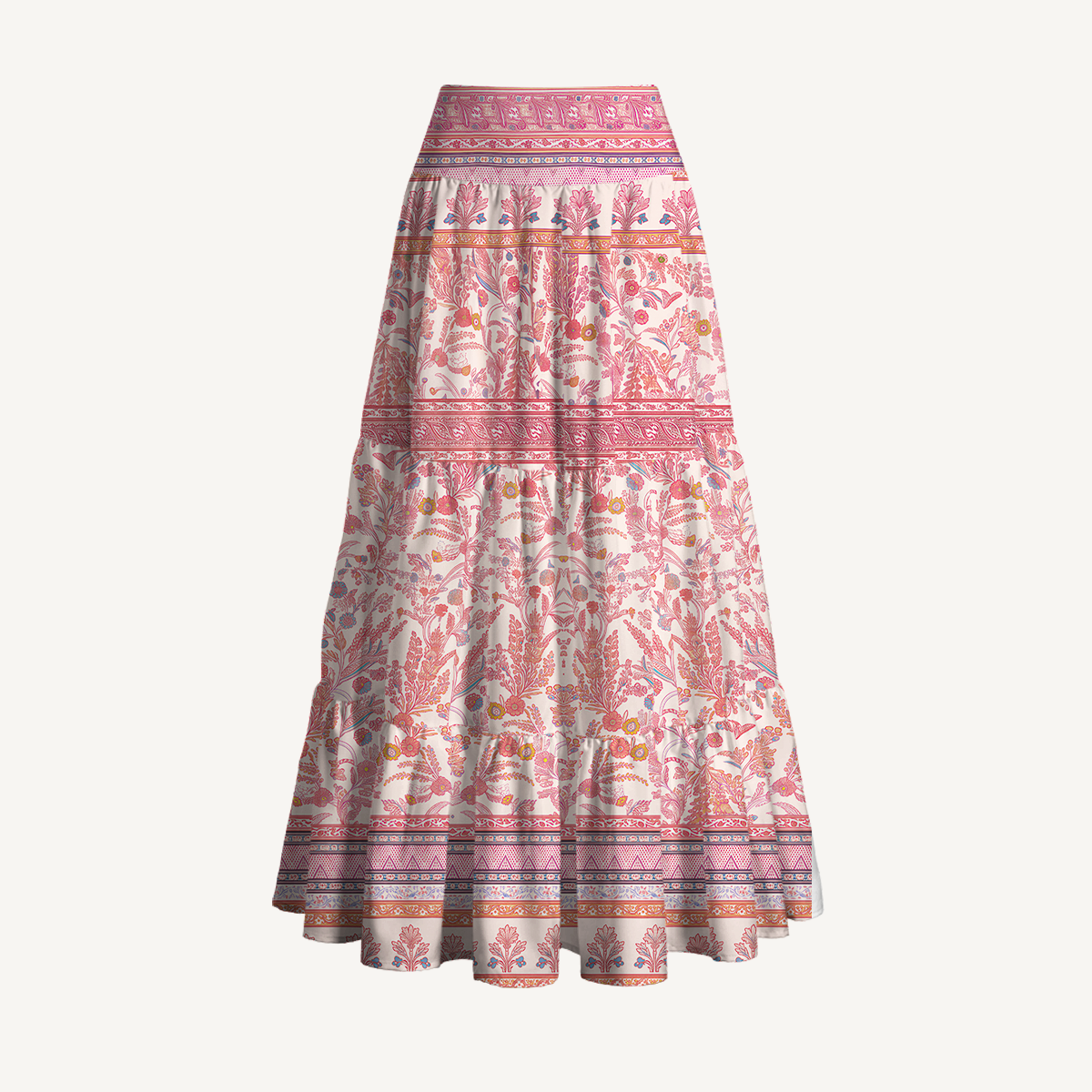 Rosewood Vintage Garden Print Convertible Maxi Skirt & Strapless Dress