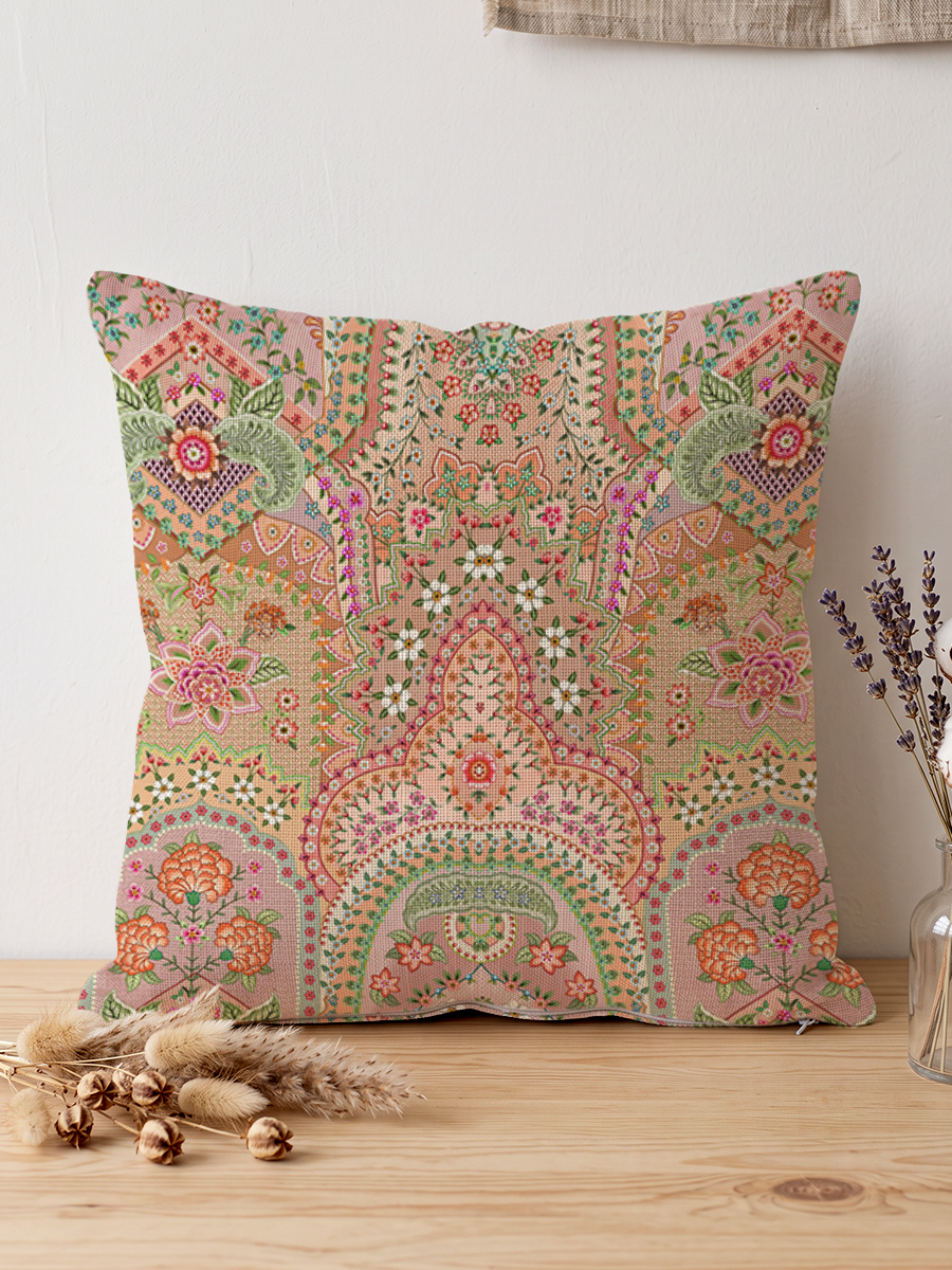 Patchwork Mandala Floral Pillow