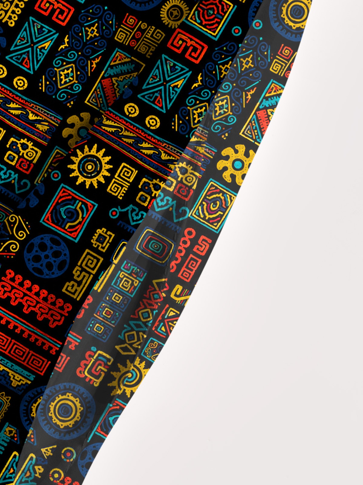 Aztec Sun Symbol Tapestry Strap Maxi Dress With Pockets