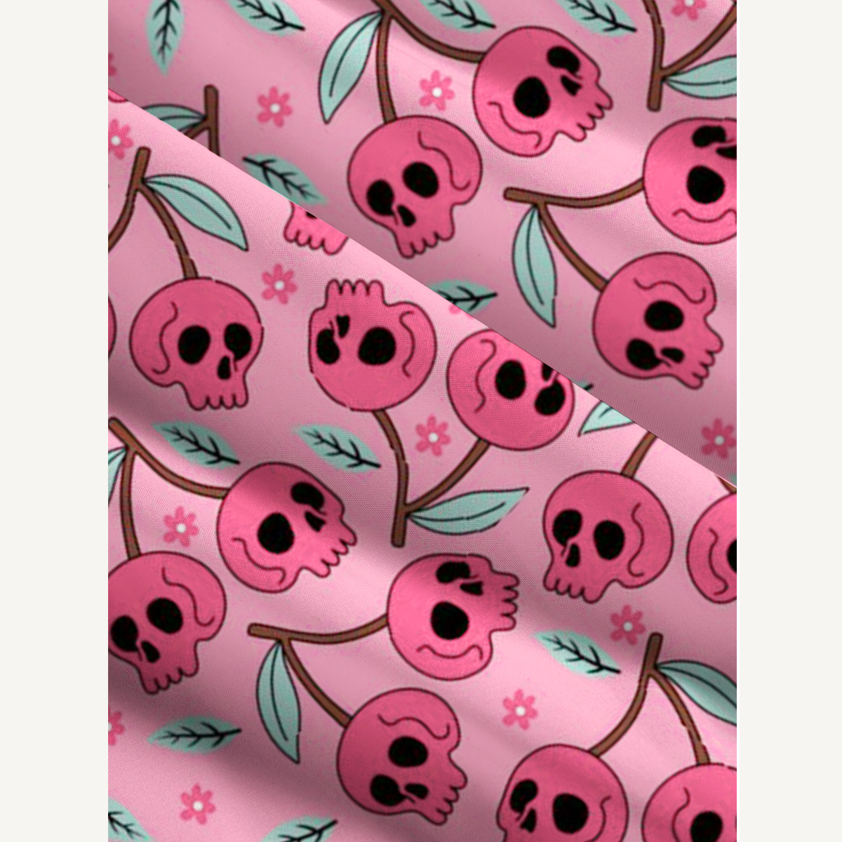 Pink Skull Blossom Halloween Strap Maxi Dress With Pockets