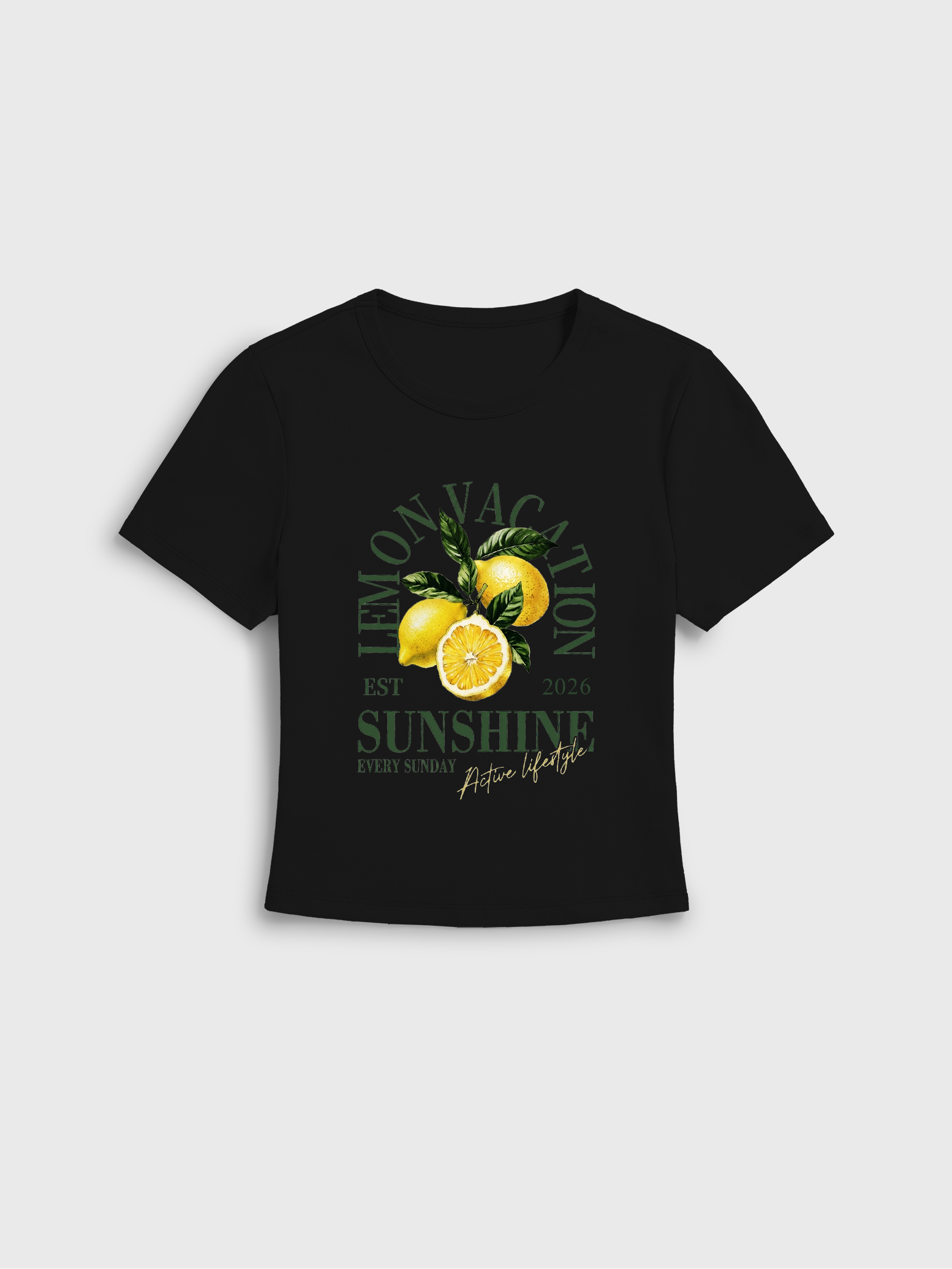 Lemon Sunshine Fresh Citrus Summer Cotton Baby Tshirt