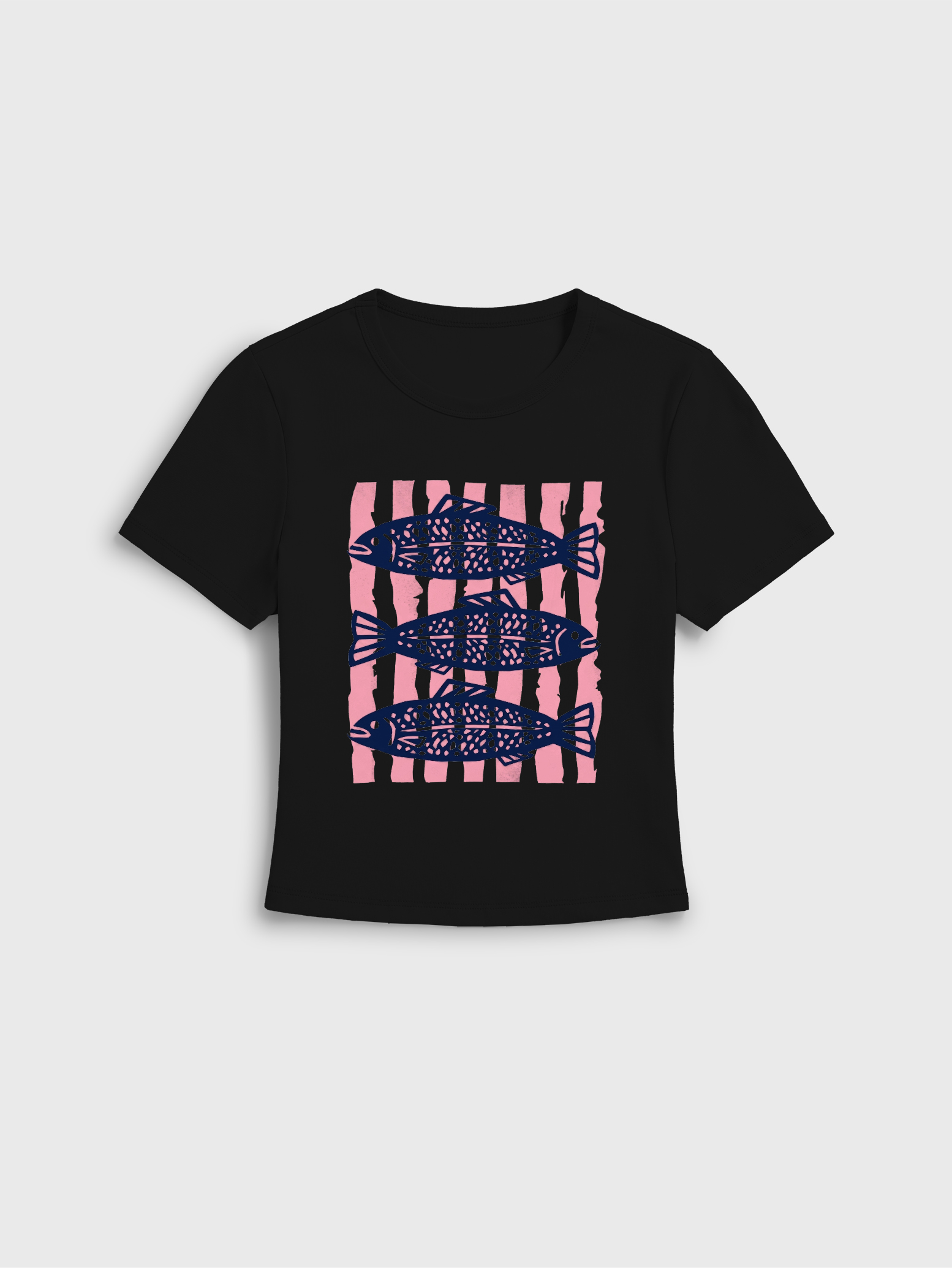Fish Coastal Ocean Womens Baby Tee