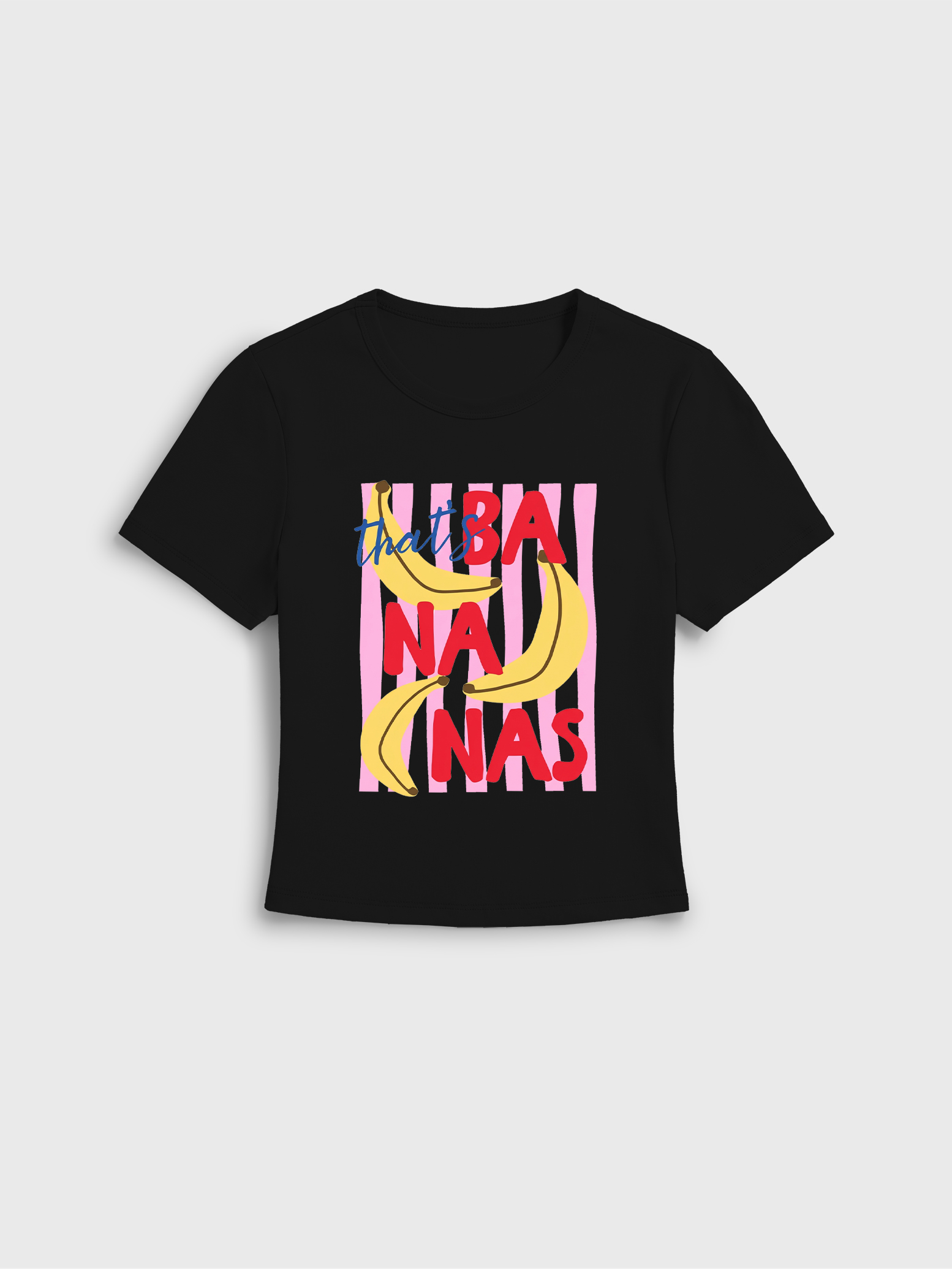 Banana Fun Tropical Fruit Baby Tee Womens