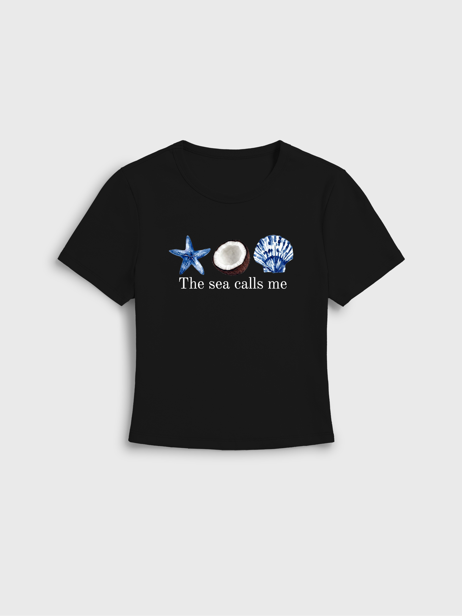 The Sea Calls Me Beach Summer Cotton Baby Tee