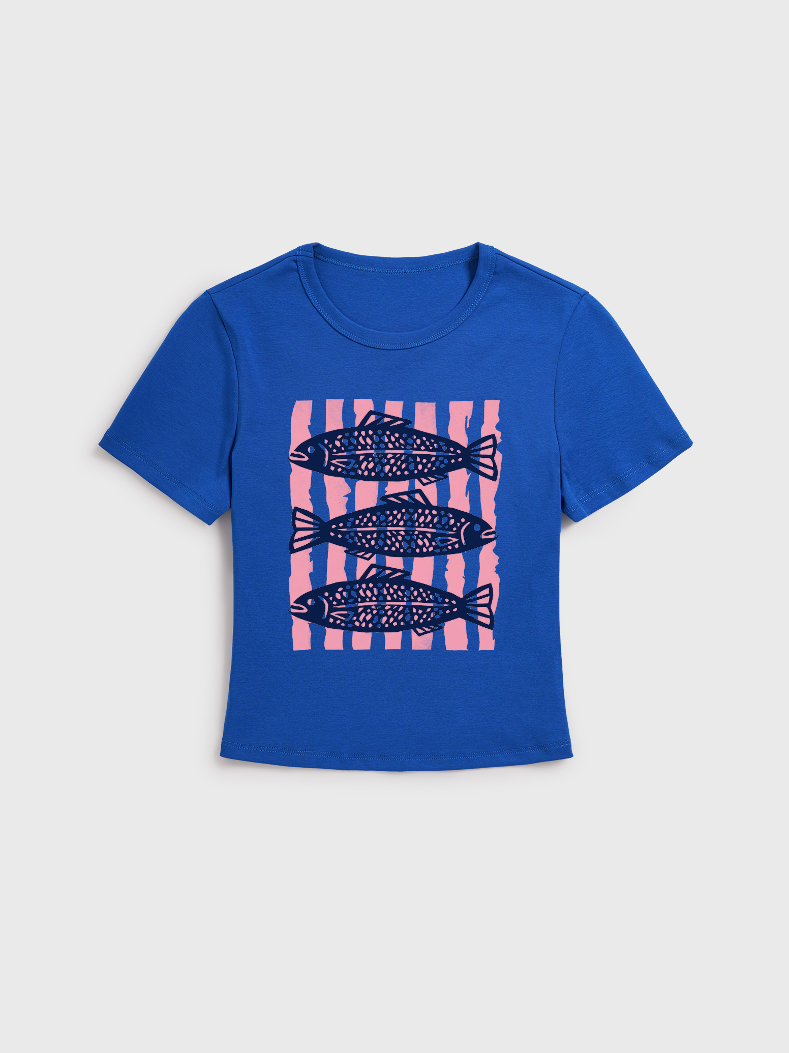 Fish Coastal Ocean Womens Baby Tee