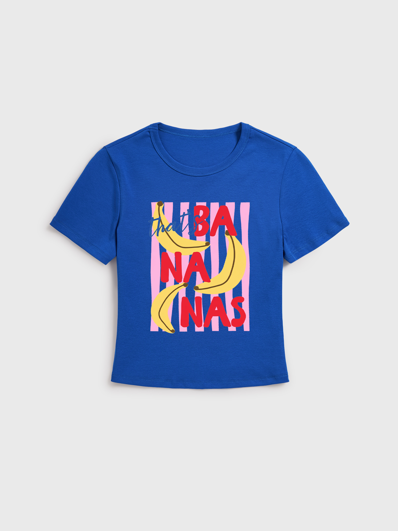 Banana Fun Tropical Fruit Baby Tee Womens