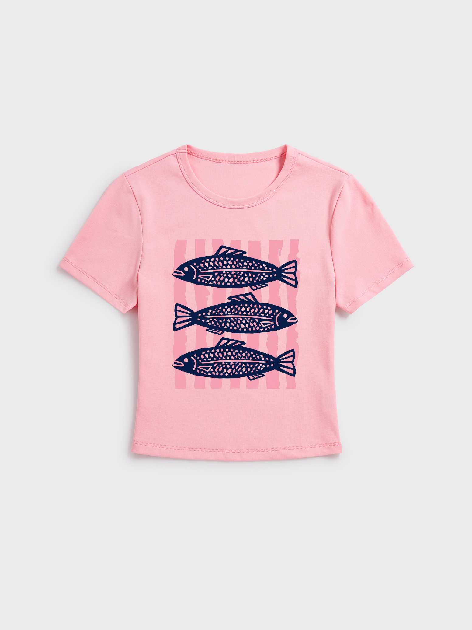 Fish Coastal Ocean Womens Baby Tee