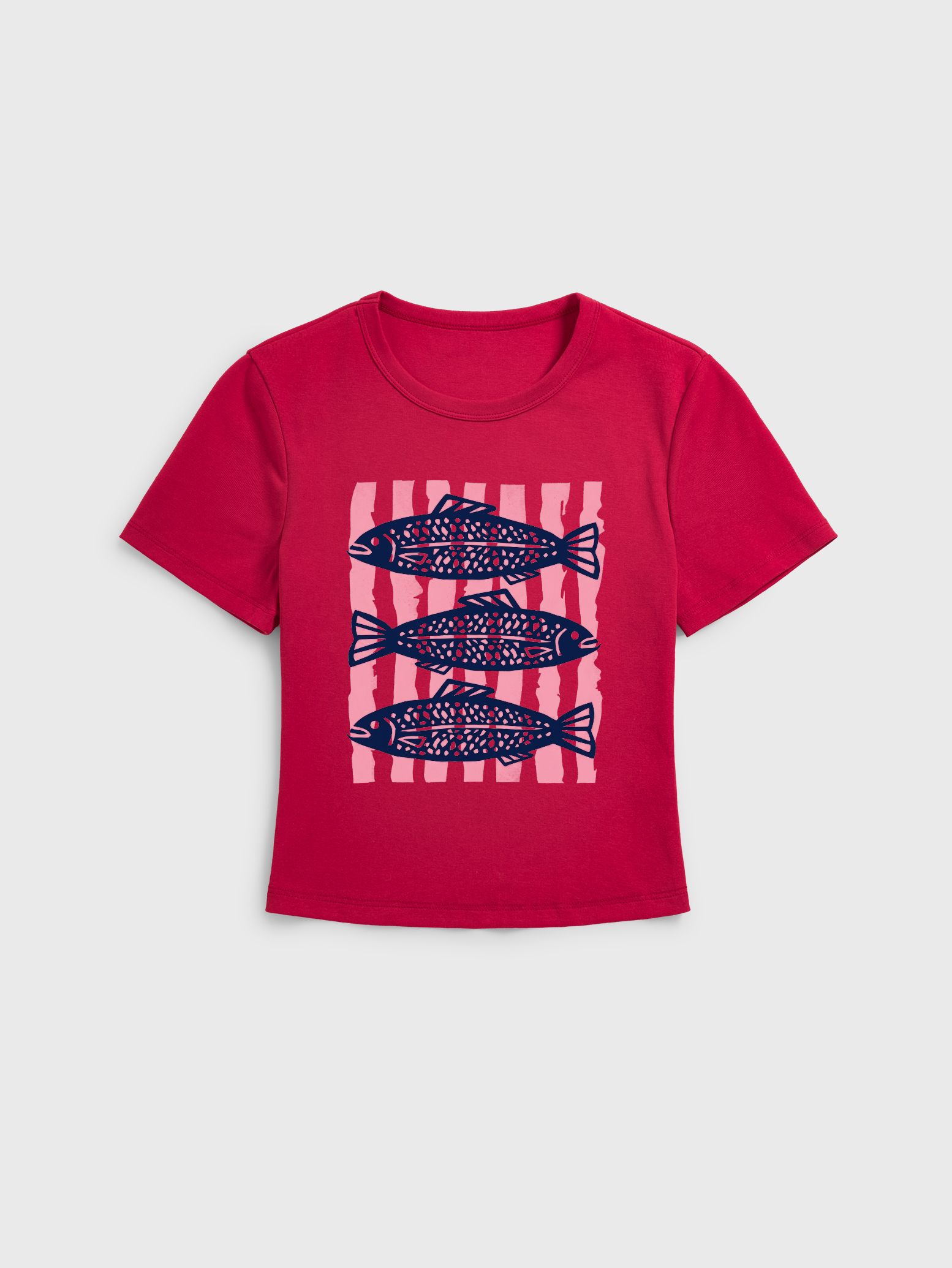 Fish Coastal Ocean Womens Baby Tee