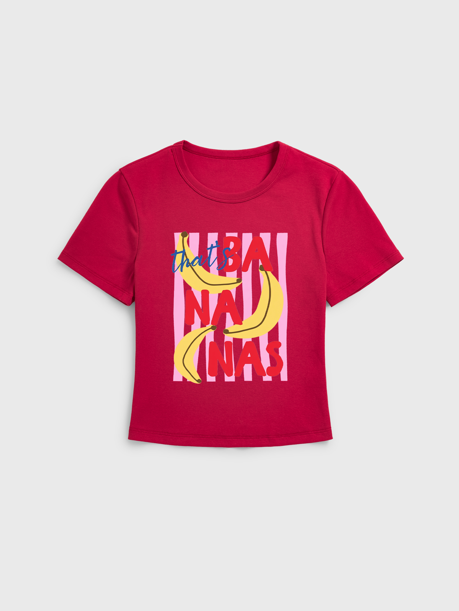 Banana Fun Tropical Fruit Baby Tee Womens