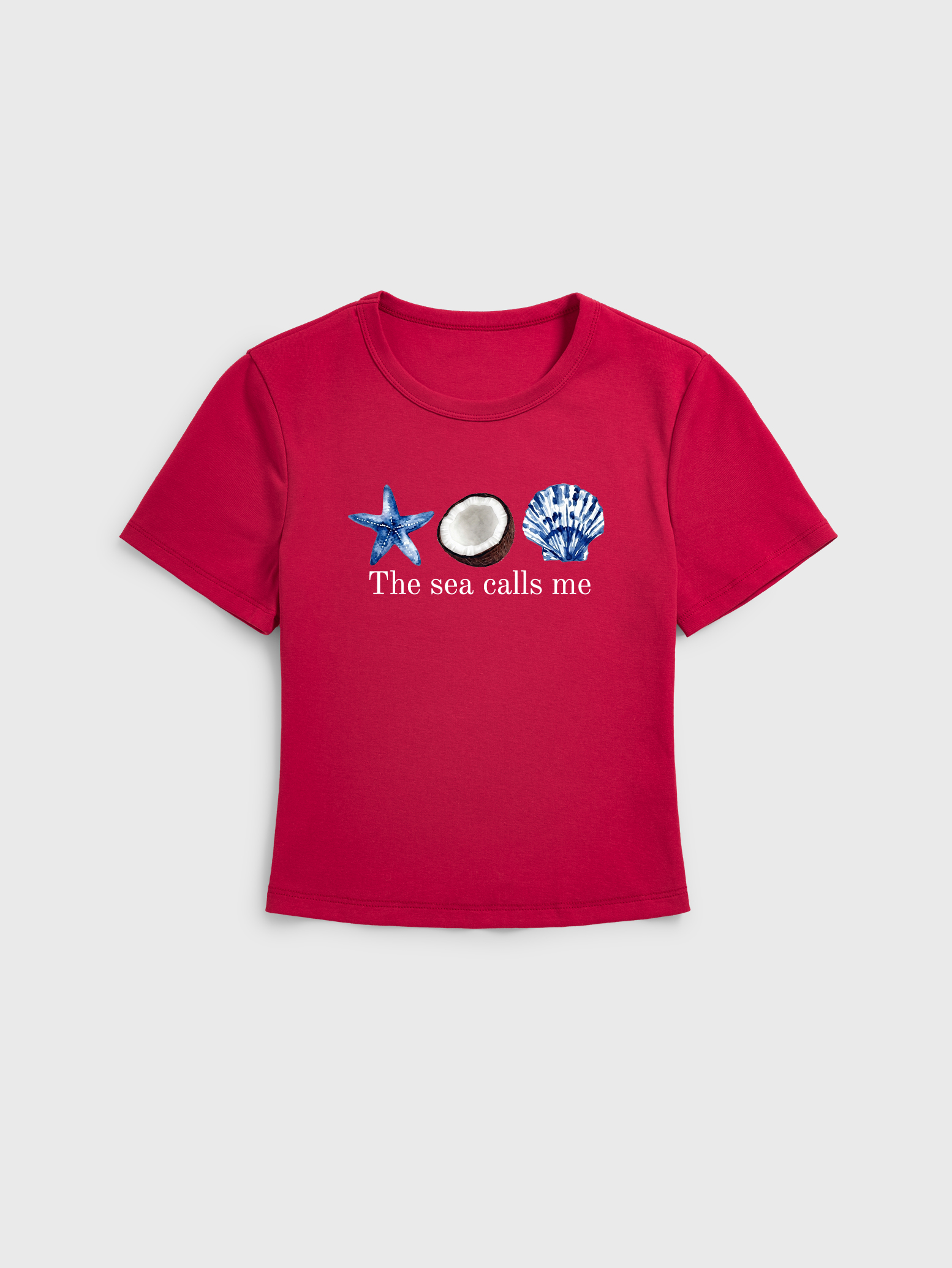 The Sea Calls Me Beach Summer Cotton Baby Tee
