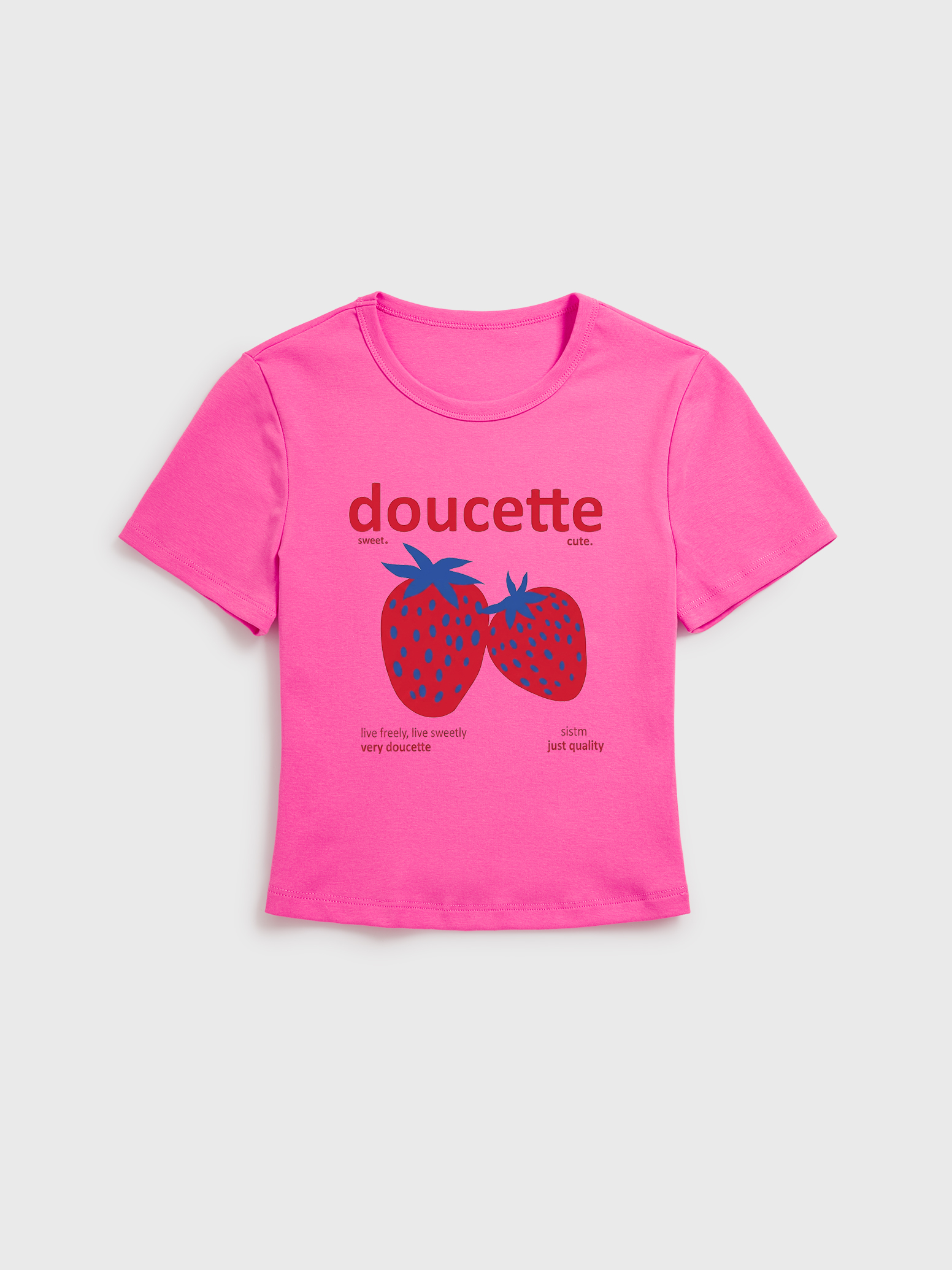Strawberry Cute Fruit Lover Graphic Tee