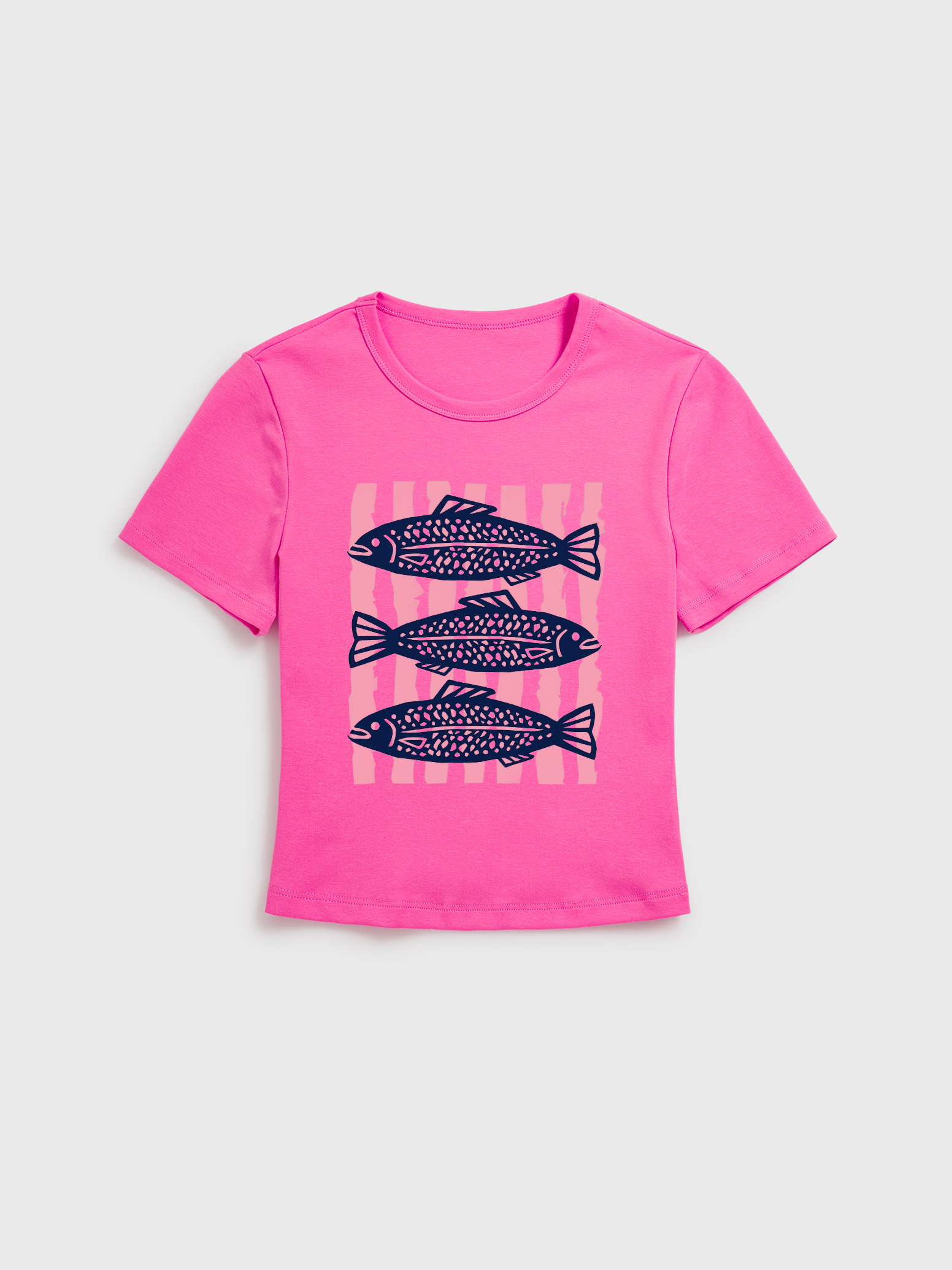 Fish Coastal Ocean Womens Baby Tee