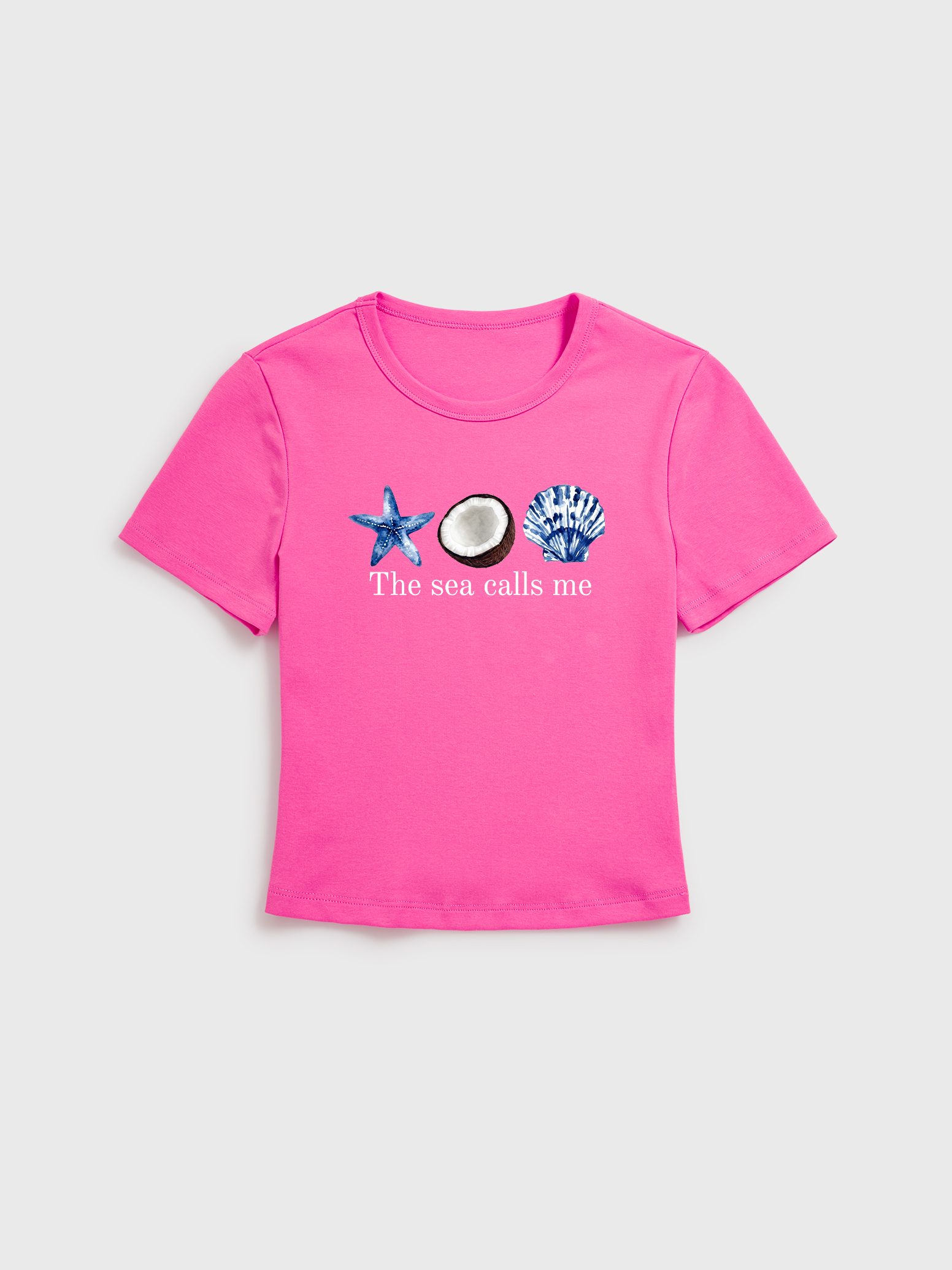 The Sea Calls Me Beach Summer Cotton Baby Tee