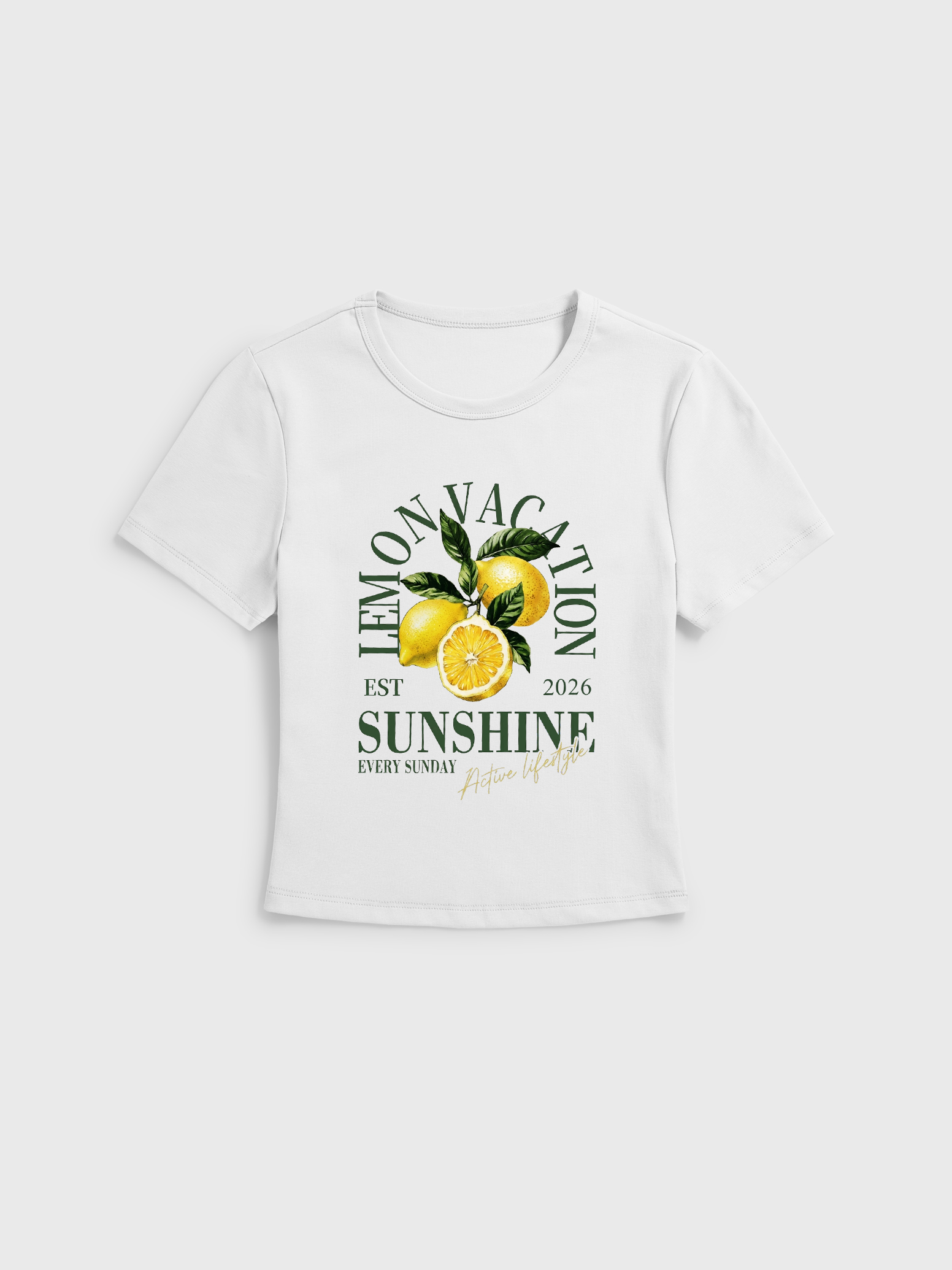 Lemon Sunshine Fresh Citrus Summer Cotton Baby Tshirt
