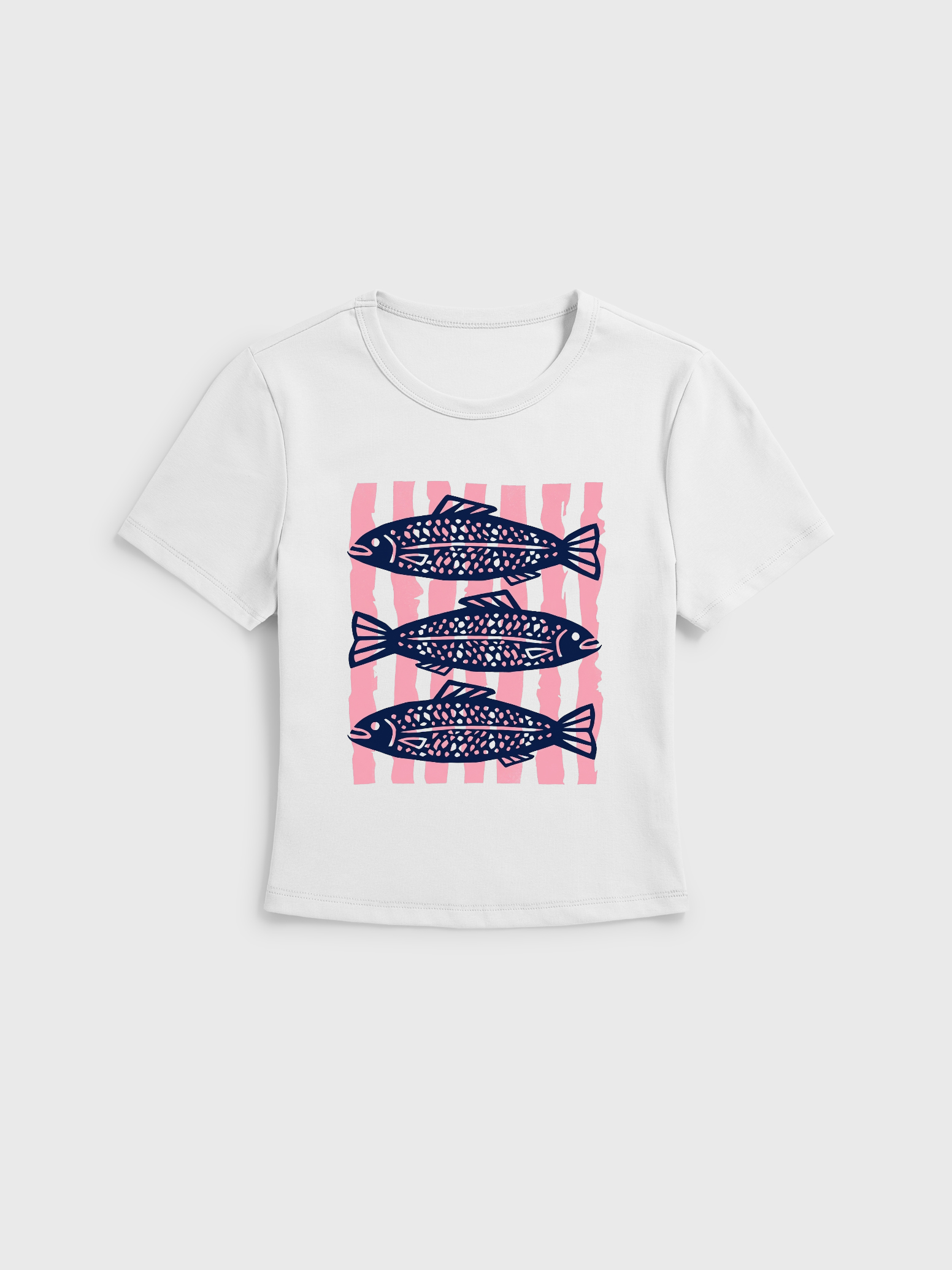 Fish Coastal Ocean Womens Baby Tee
