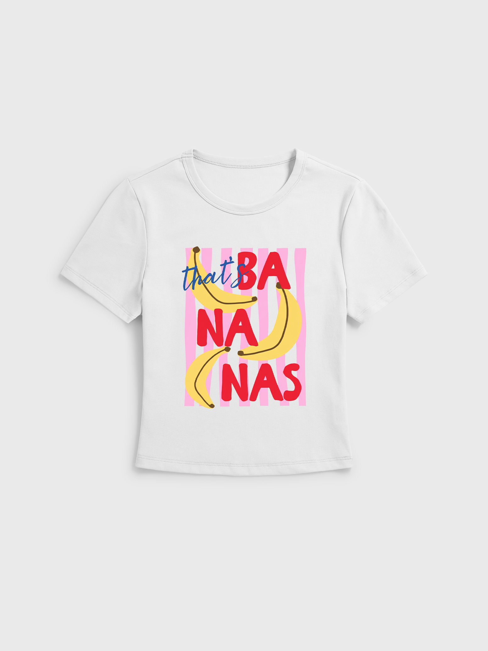 Banana Fun Tropical Fruit Baby Tee Womens