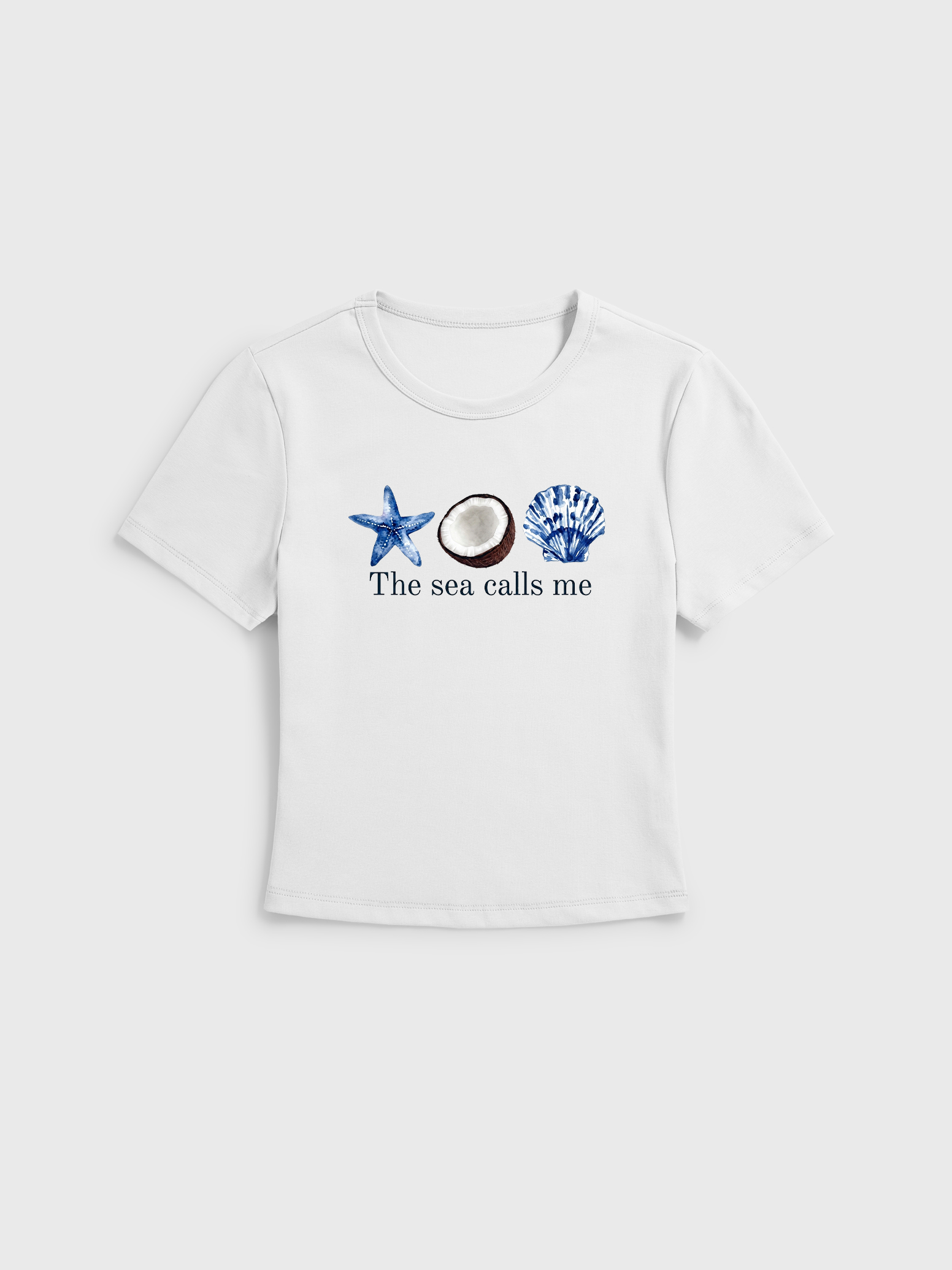 The Sea Calls Me Beach Summer Cotton Baby Tee