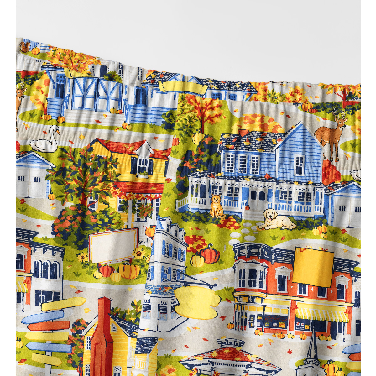 Autumn Village & Woodland Animals Long Sleeves Pajama Sets