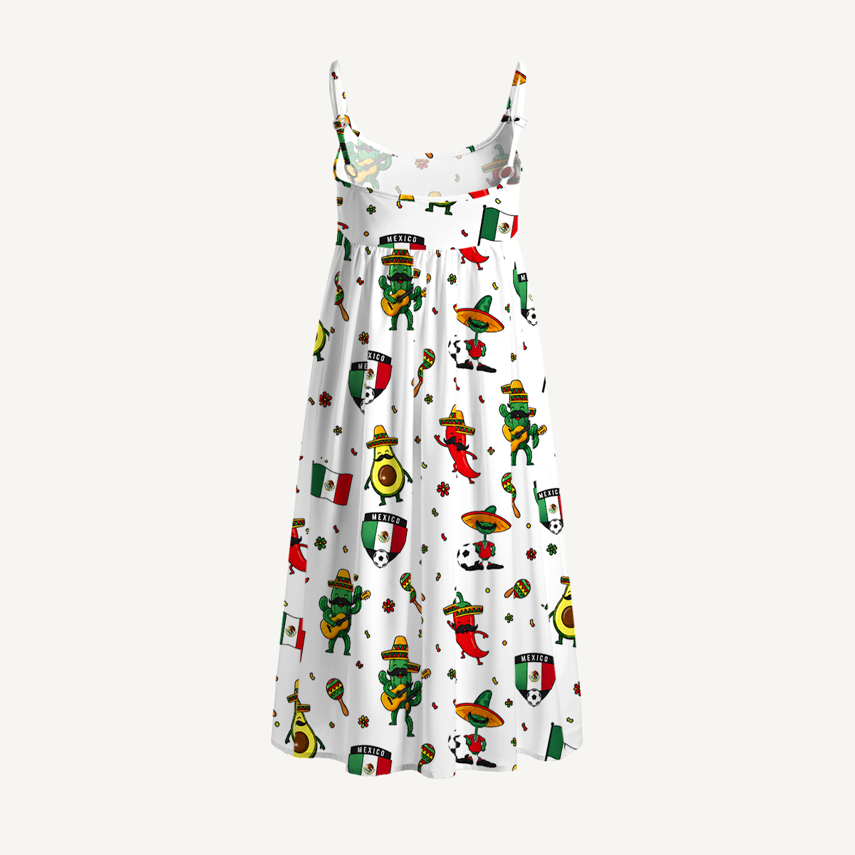 Cute Mexico Fiesta Print Mini Dress For Women