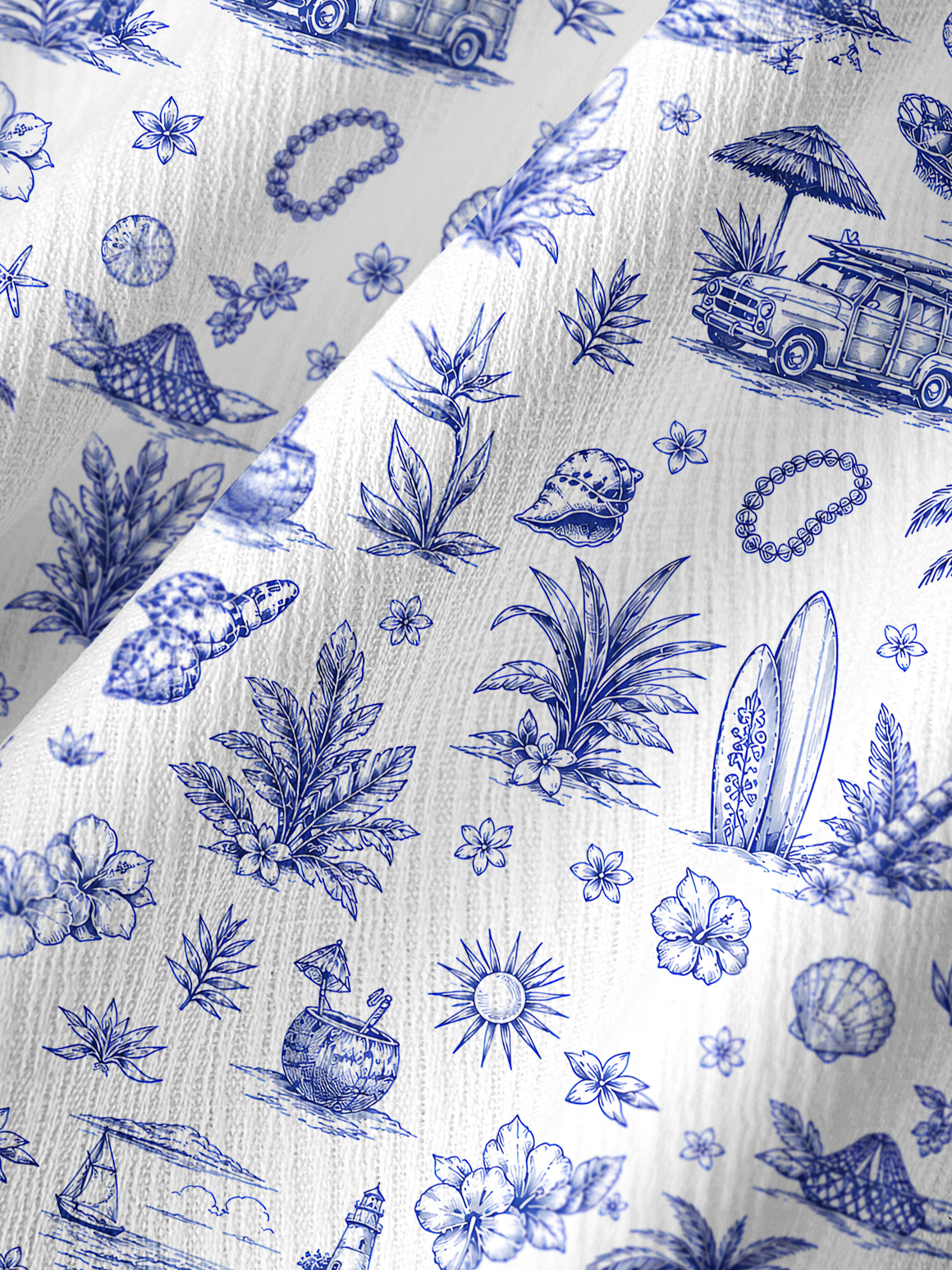 Island Holiday Toile Summer Trousers
