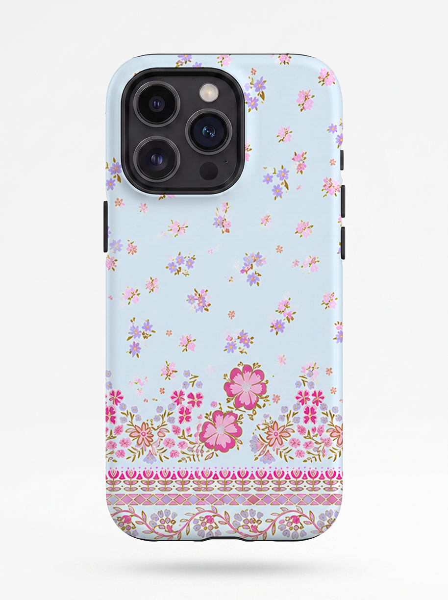 Pink Petal Cascade Boho Phone Case