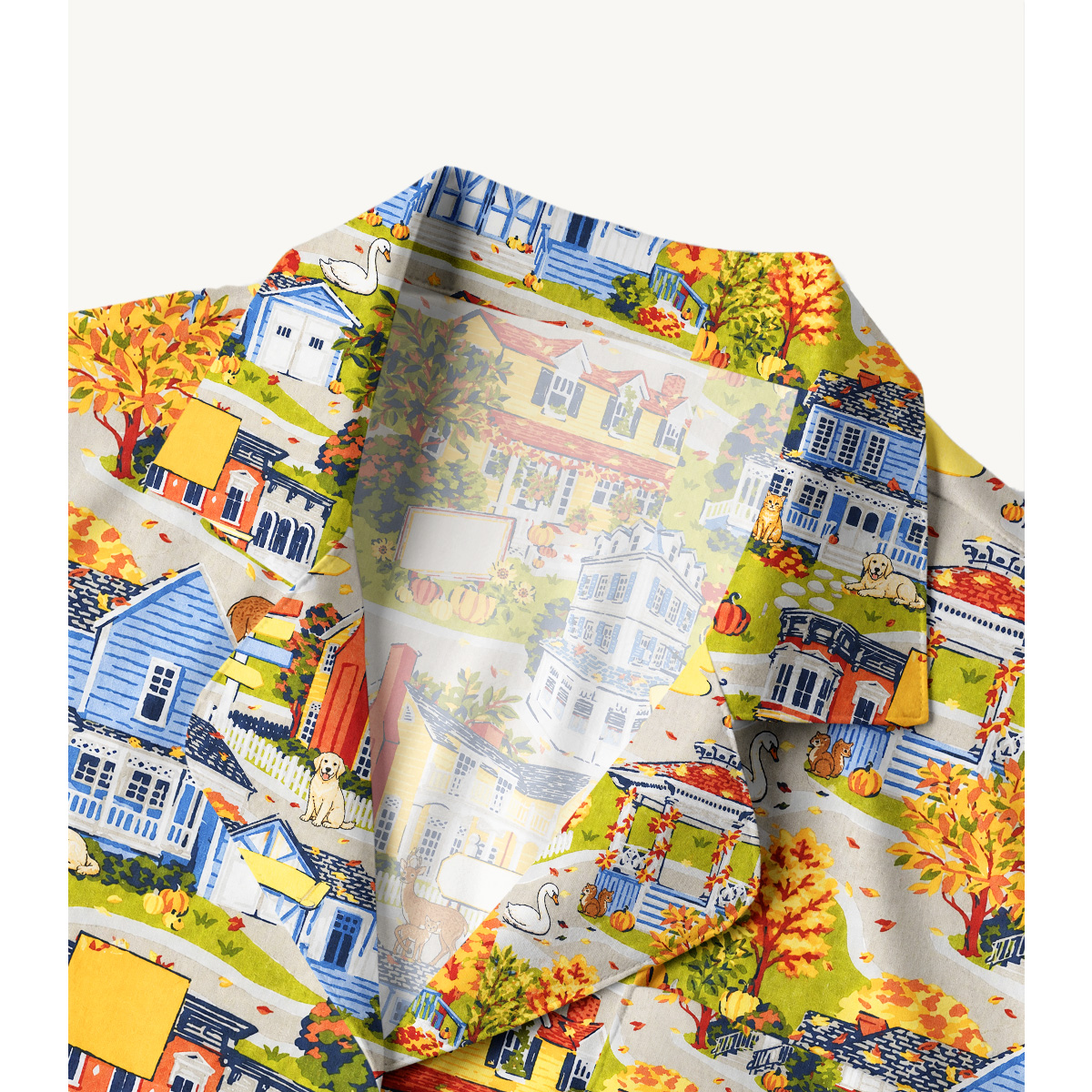 Autumn Village & Woodland Animals Long Sleeves Pajama Sets