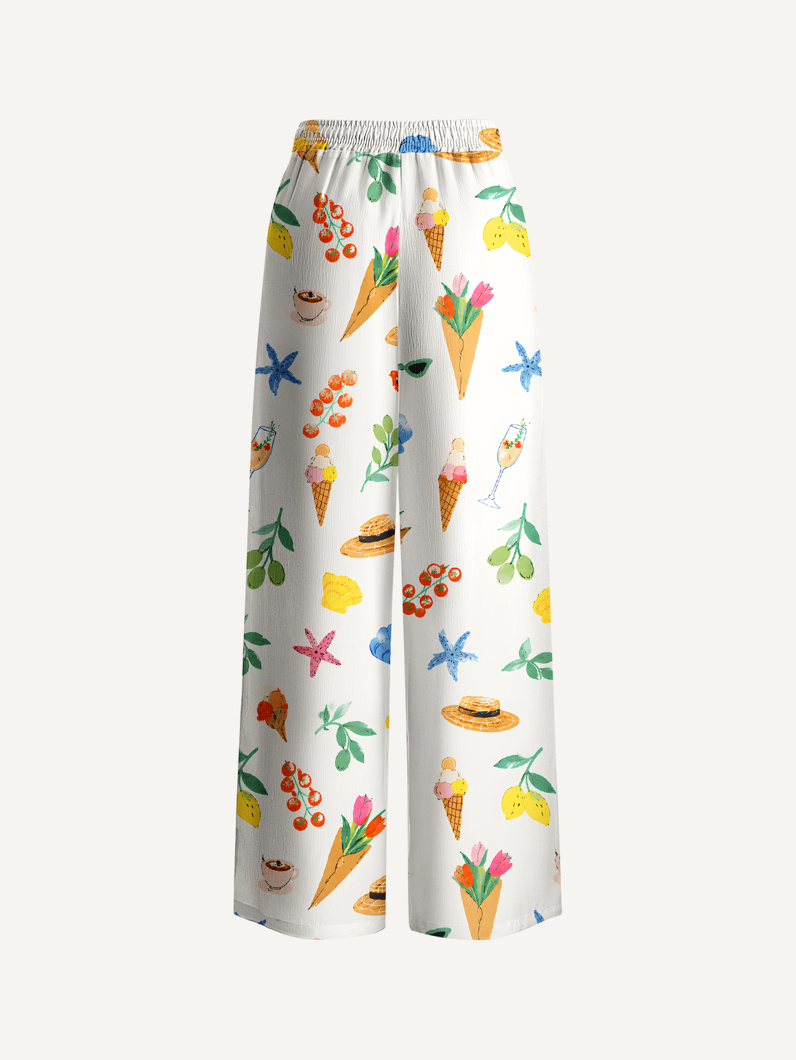 Summer Treats Pattern Pants For Women