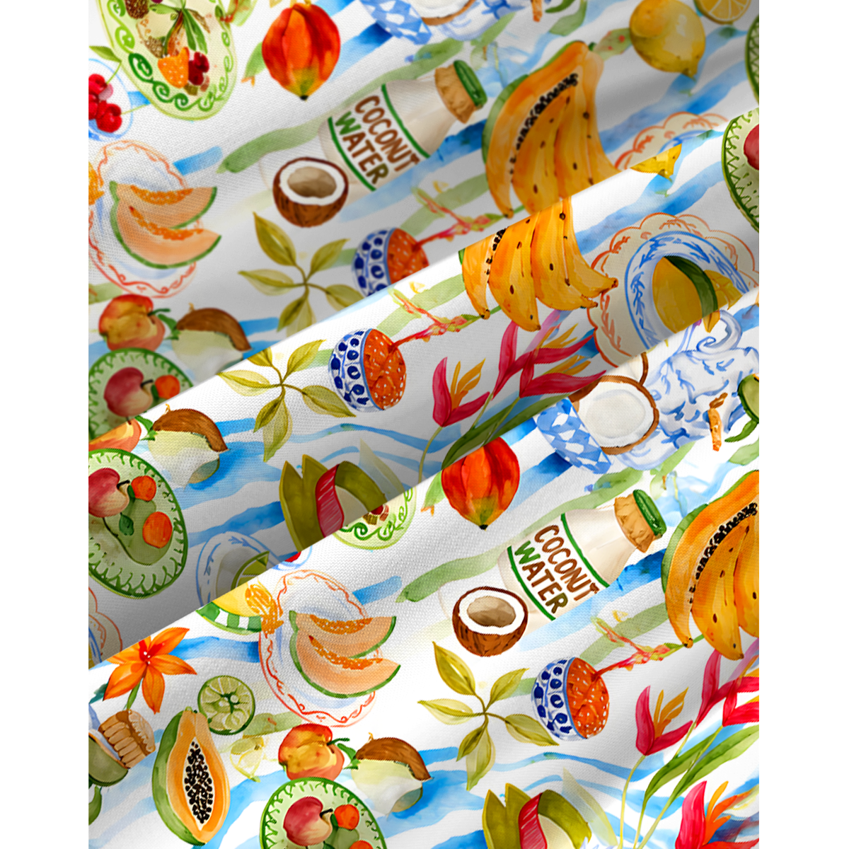 Tropical Smoothie Party Summer Mini Dress