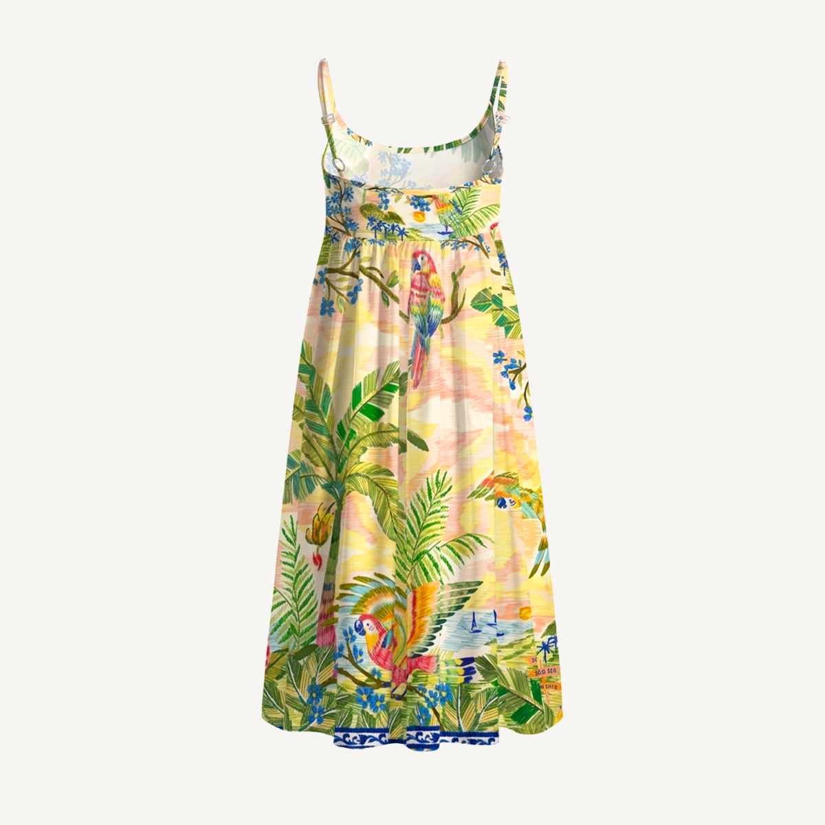 Parrot Bay Sunrise Print Mini Dress For Women