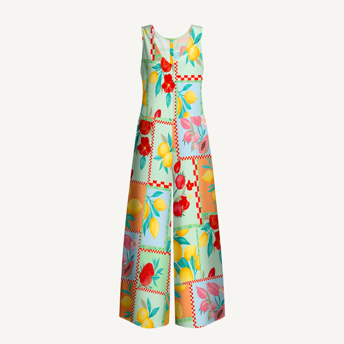 Retro Sun & Palm Maxi Skirt & Strapless Dress