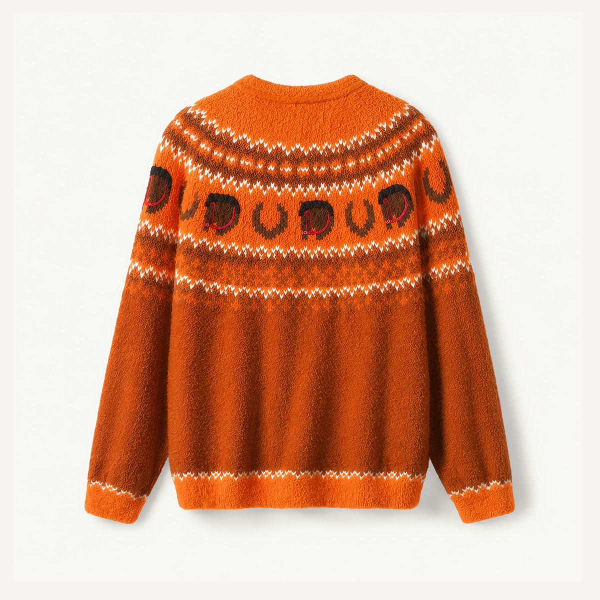 Rustic Western Saddle & Horseshoe Crewneck Sweater
