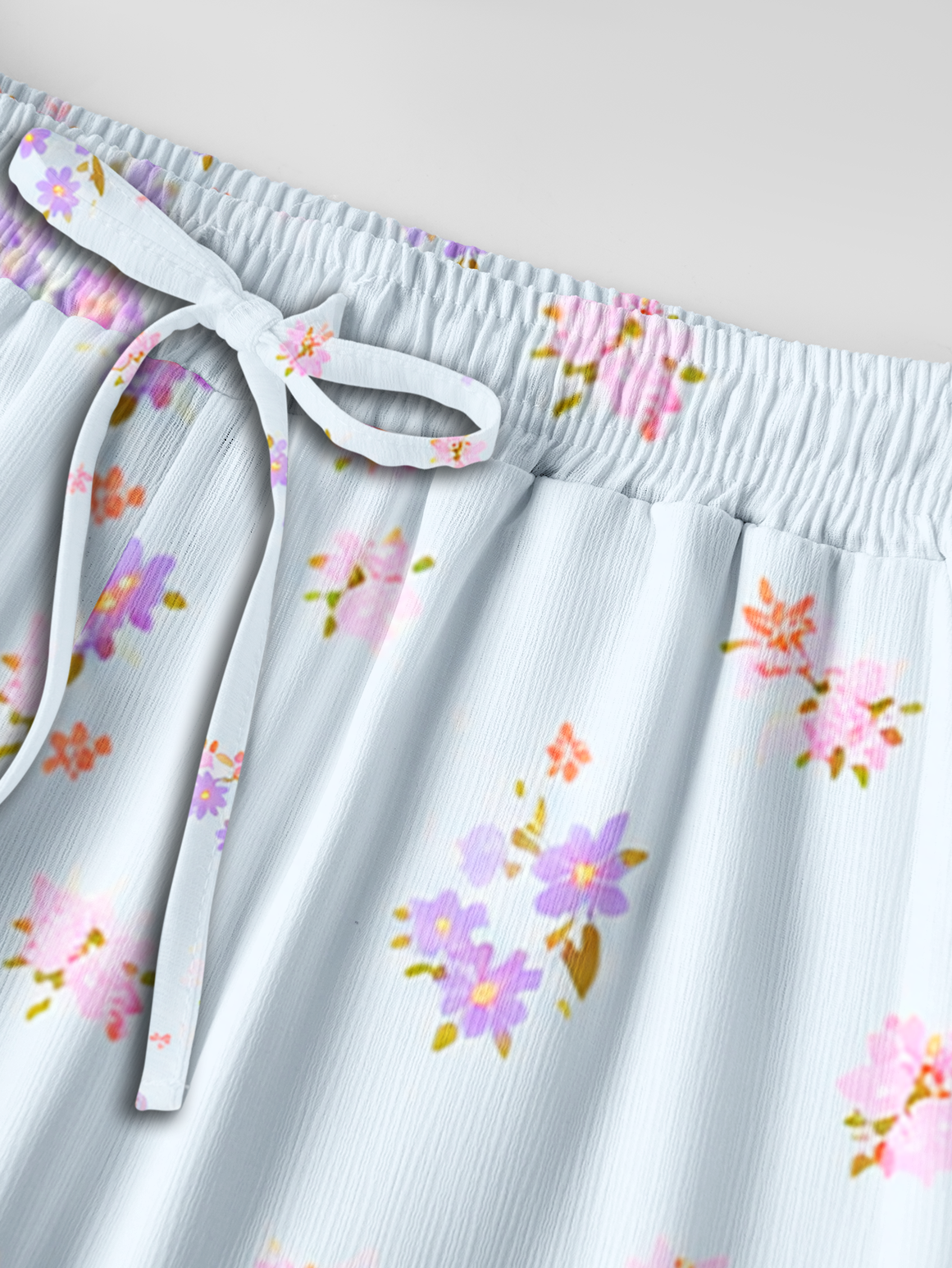 Pink Petal Cascade Pants For Women With Pockets