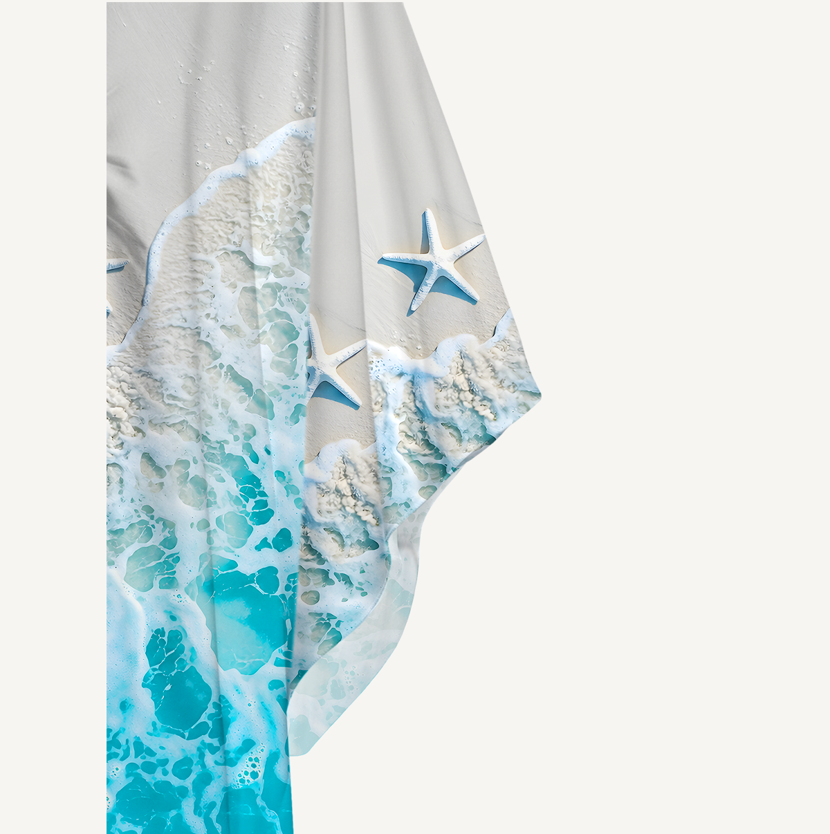 Starfish by the Shore Kimono Sleeve Kaftan Dress