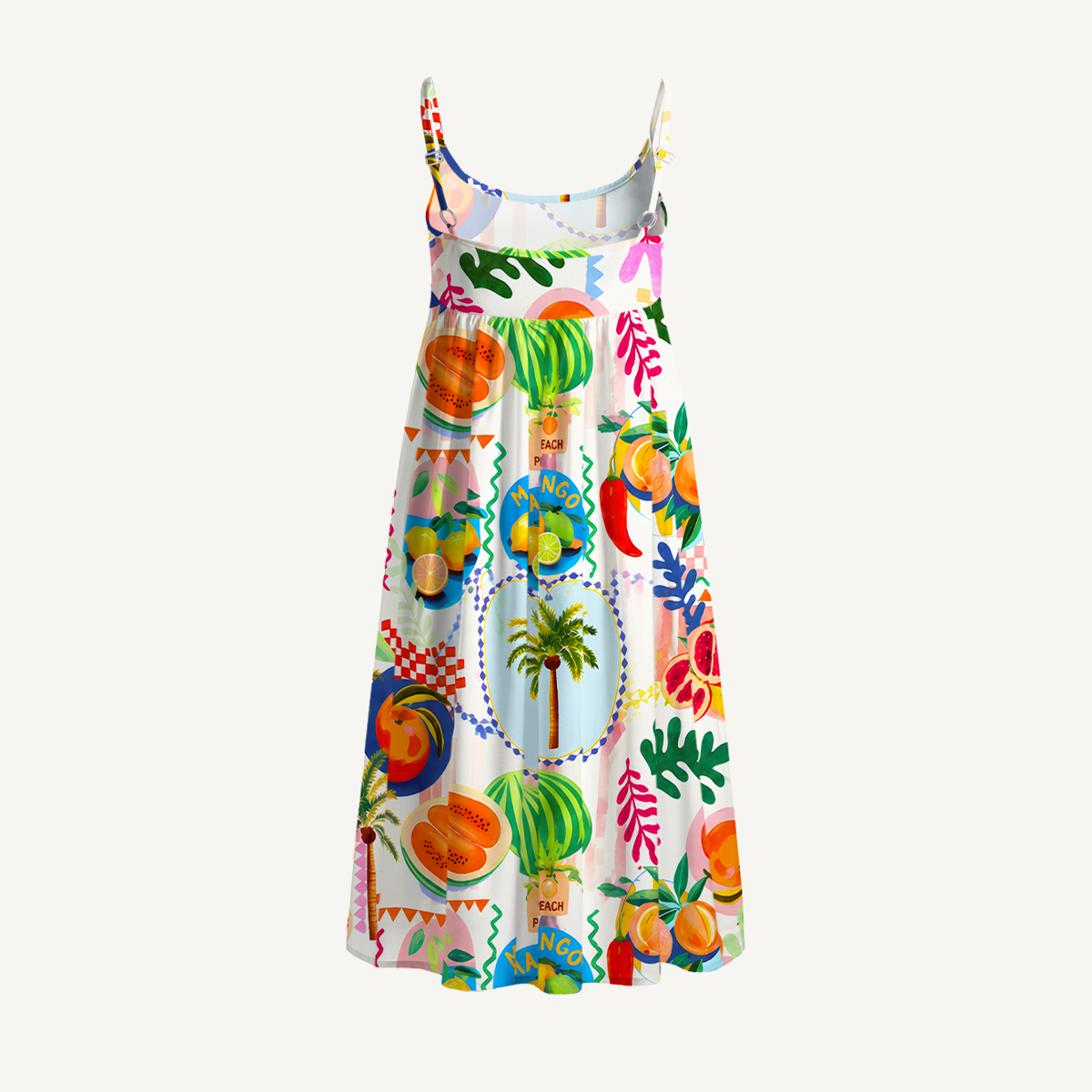 Tropical Fruit Carnival Summer Mini Dress