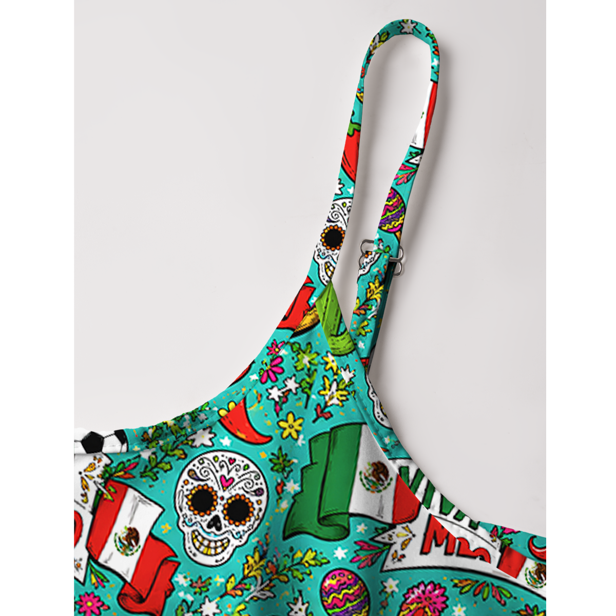 2026 Viva Mexico Print Mini Dress For Women