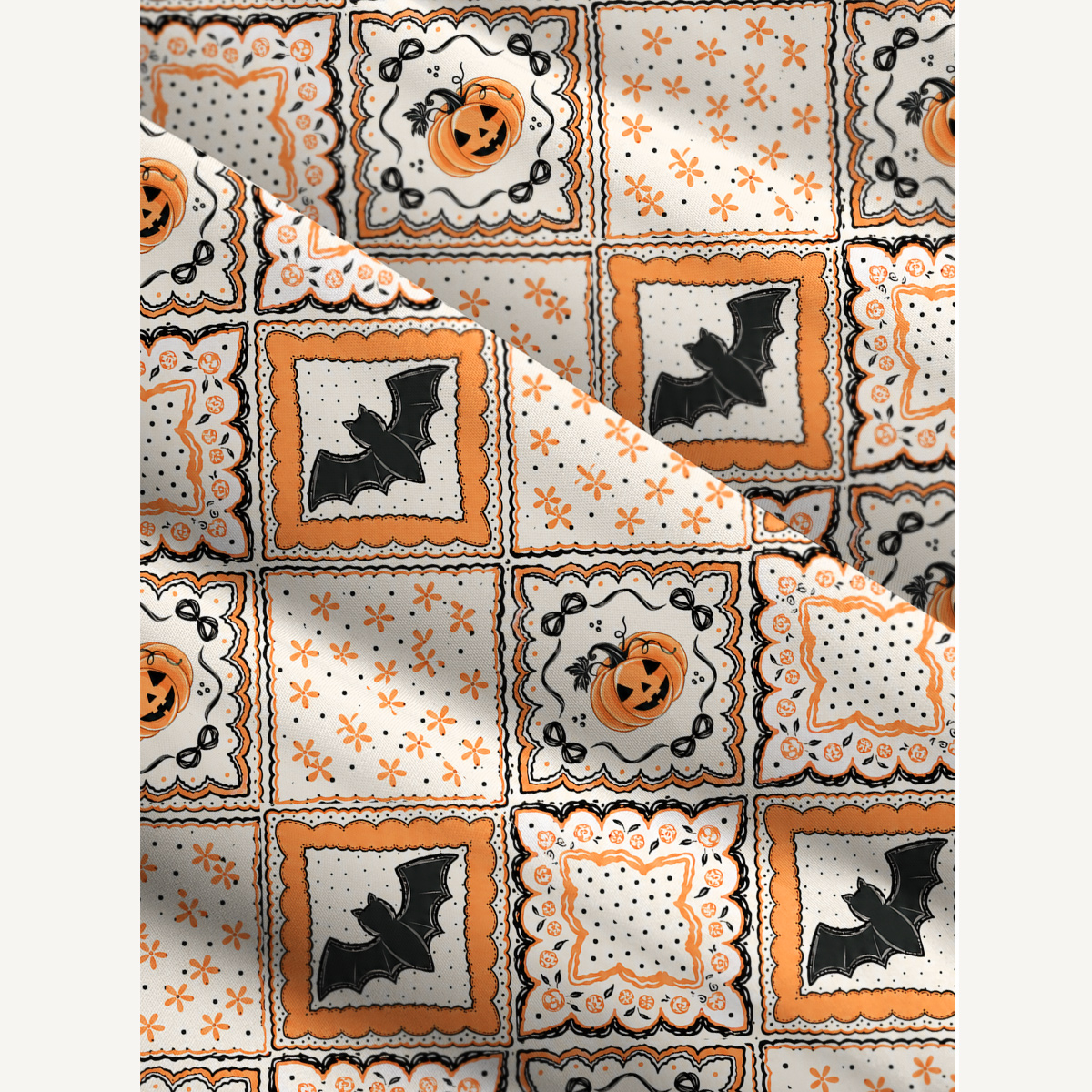 Halloween Bat & Pumpkin Vintage Boho Strap Maxi Dress With Pockets