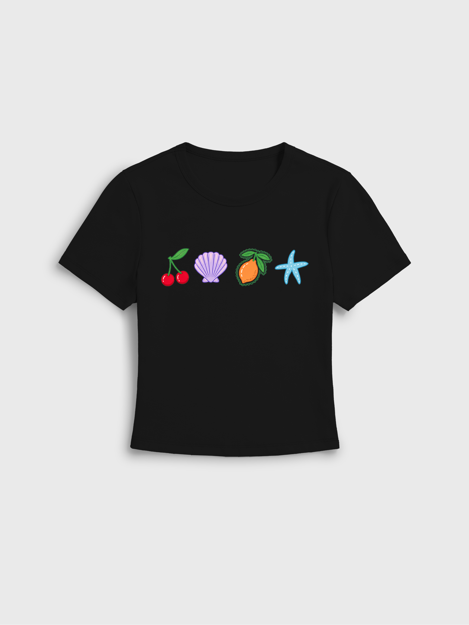 Fresh summer striped patterns Baby Tee Womens