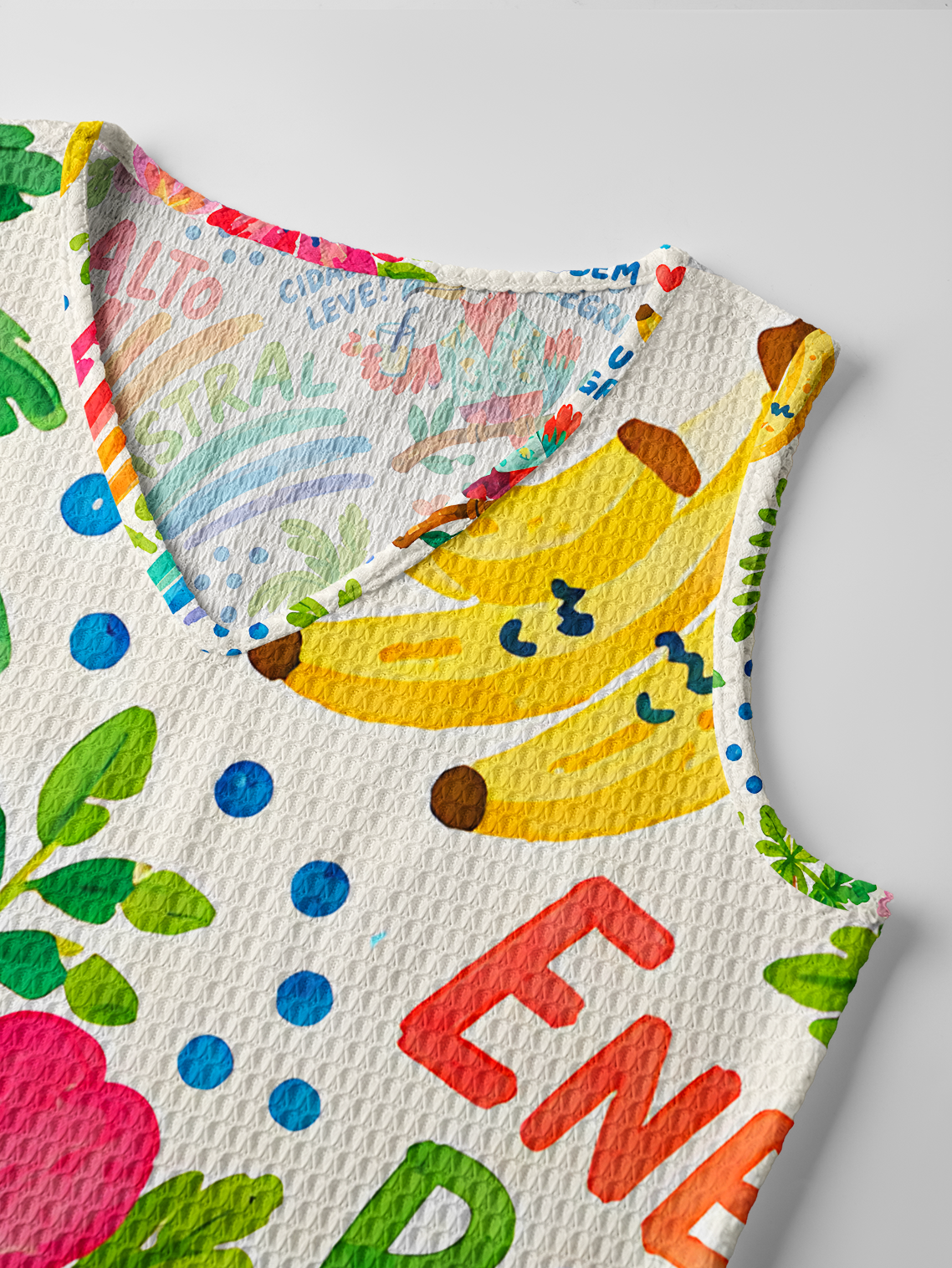 Rainbow Escape Printed Crochet Knit Midi Dress