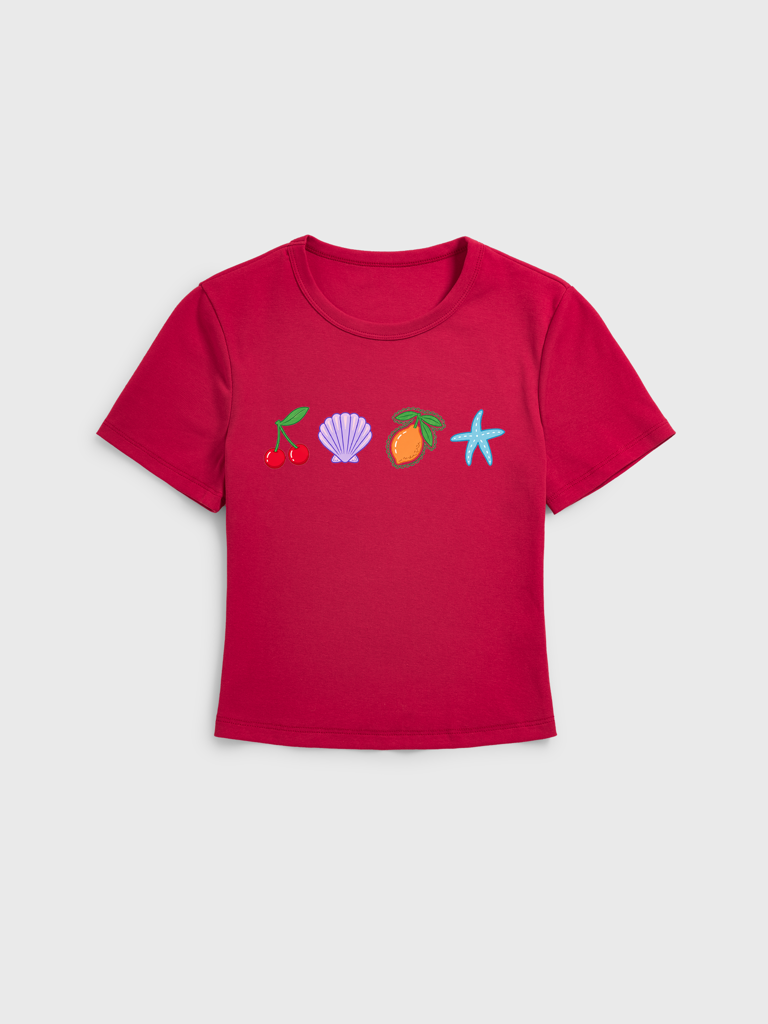 Fresh summer striped patterns Baby Tee Womens