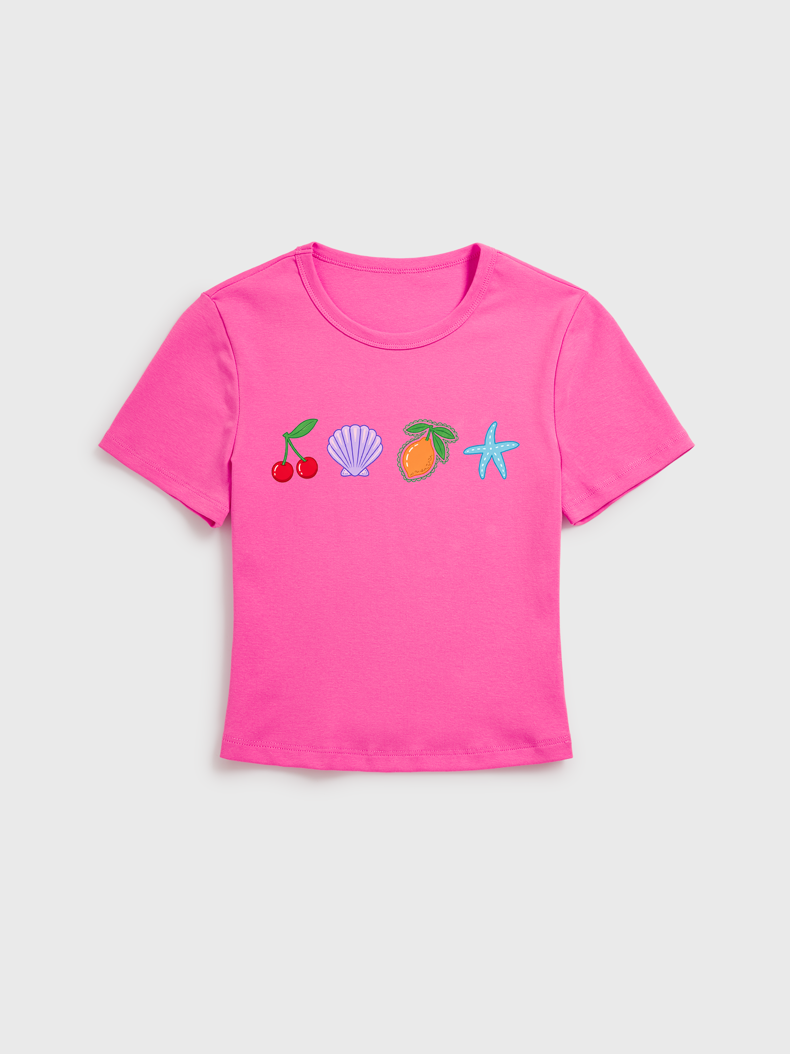 Fresh summer striped patterns Baby Tee Womens