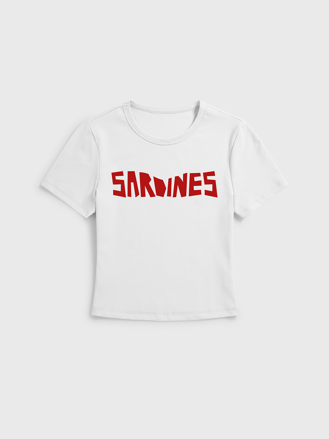 Blue Sardine & Fresh Print Crew Neck Cotton Tee
