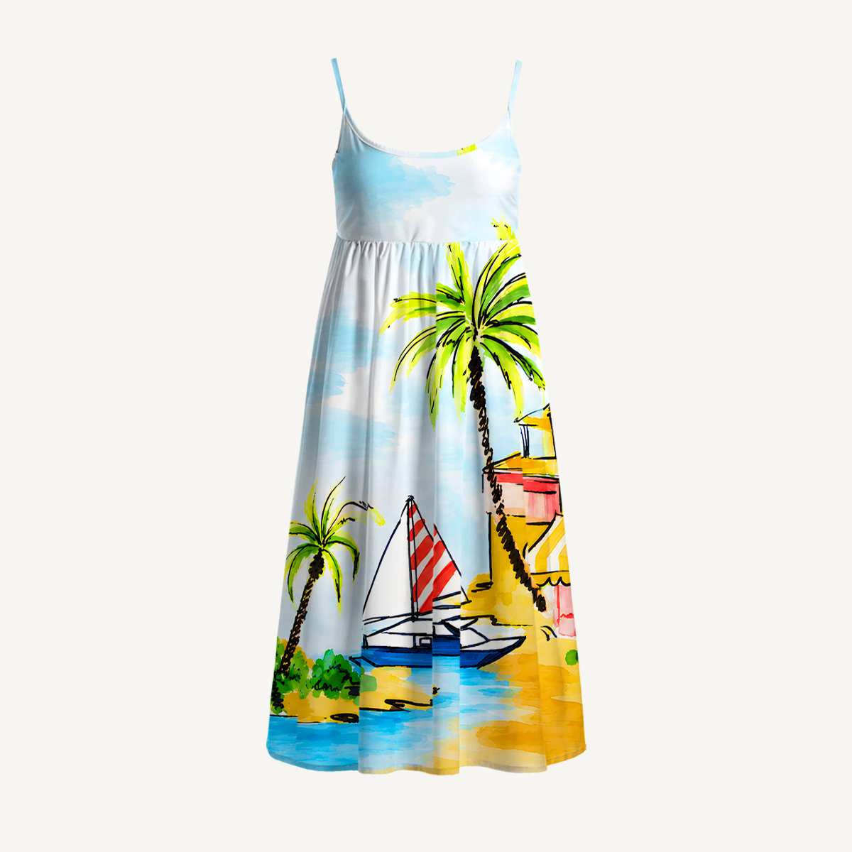 Seaside Villa Vacation Mini Dress