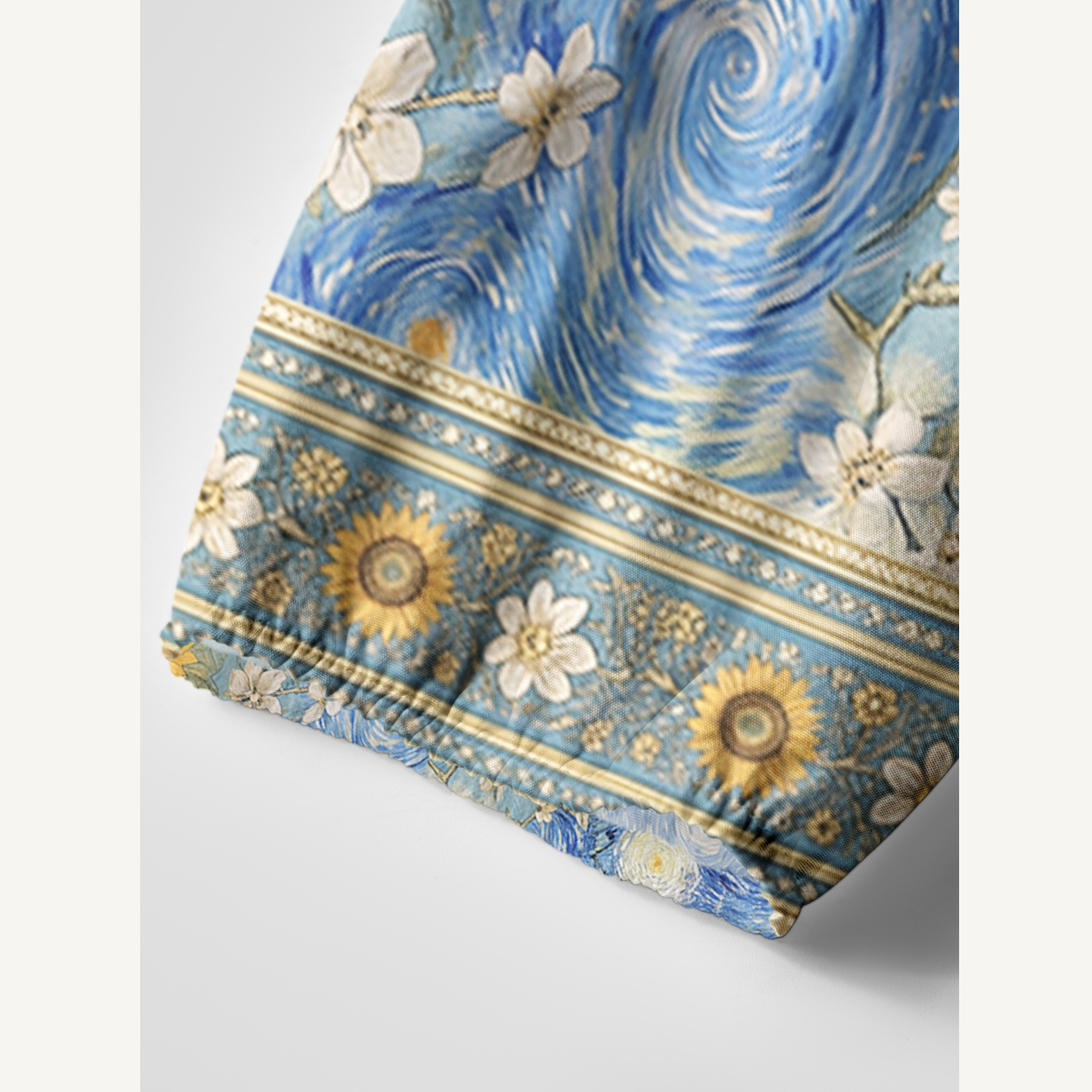 Van Gogh Almond Blossom Starry Night Sunflowers Long Sleeve Mini Dress