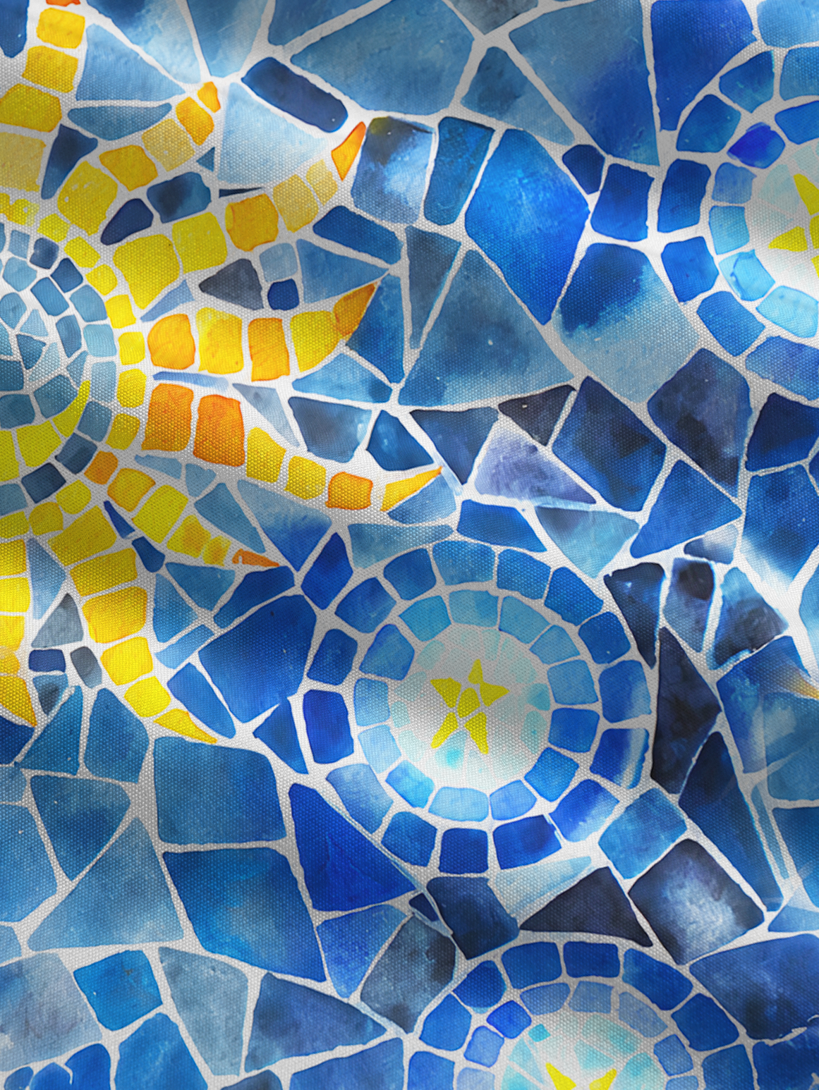 Mosaic Sun & Star Patter Bow Strap Maxi Dress