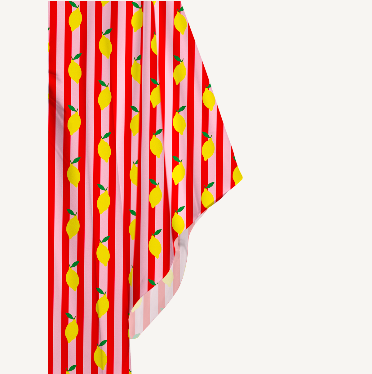 Citrus Stripe Kimono Sleeve Kaftan Dress