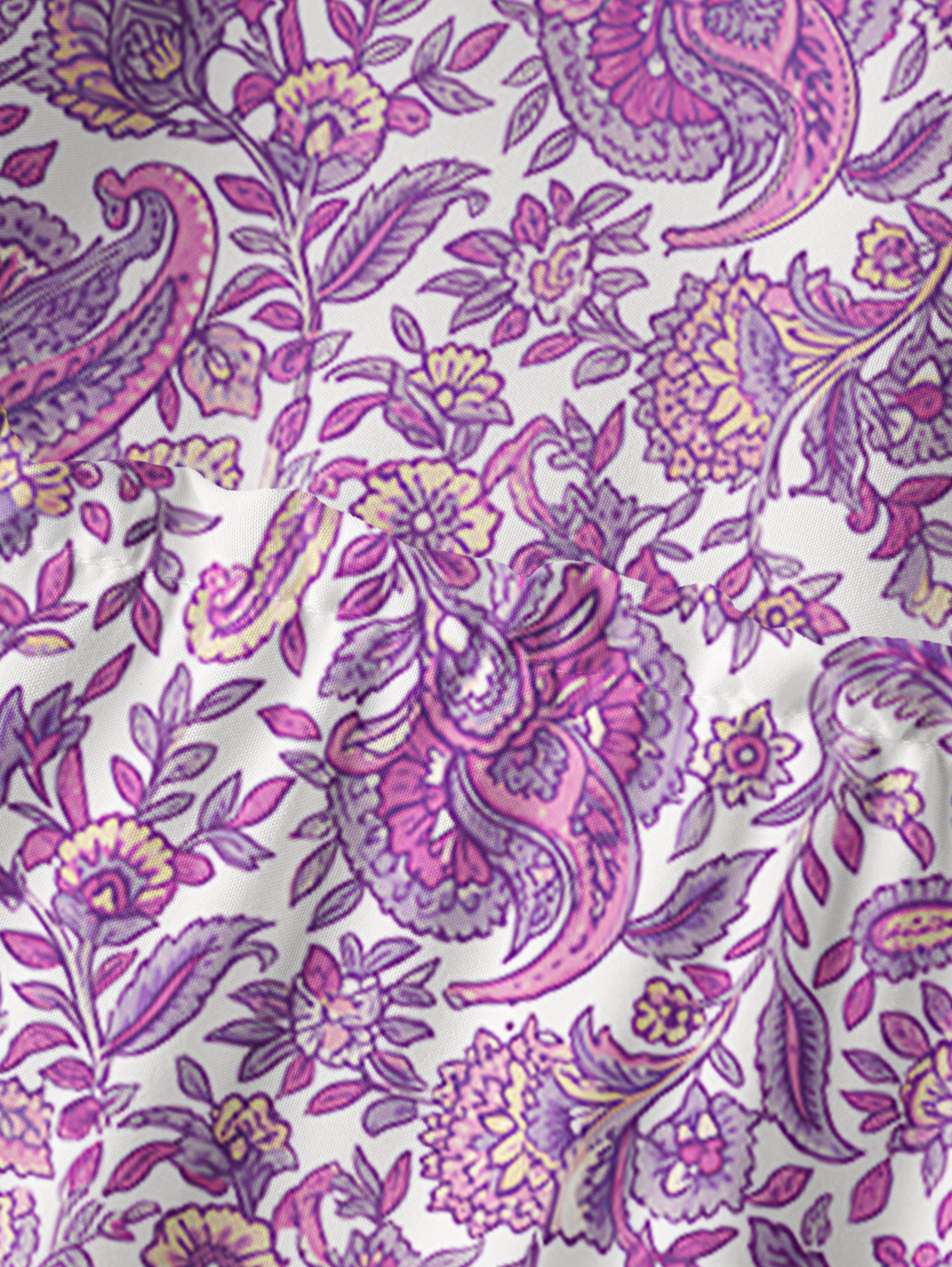 Violet Paisley Garden Square Neckline Cap Sleeve Maxi Dress